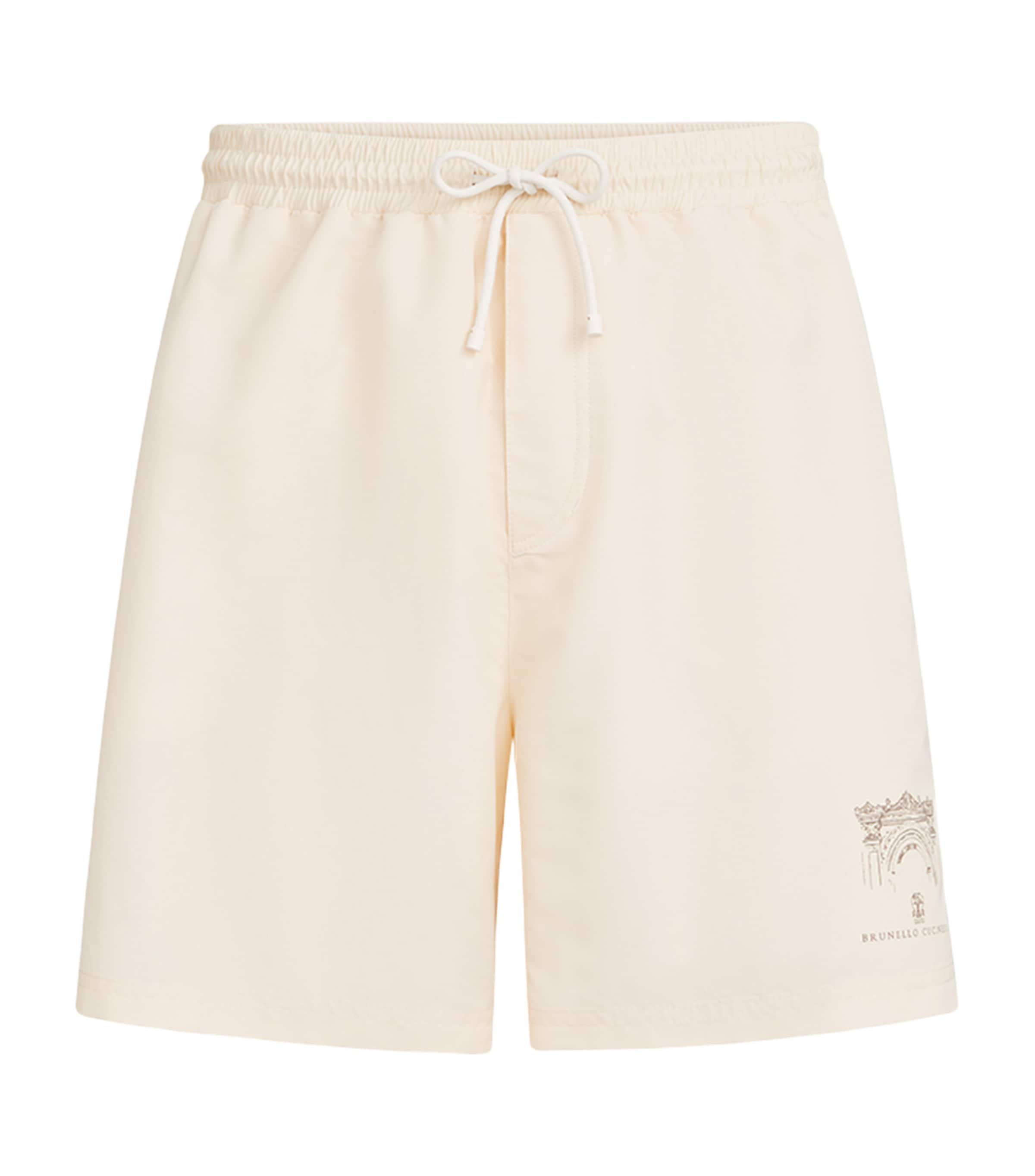 Brunello Cucinelli Mens Logo Swim Shorts Image 1