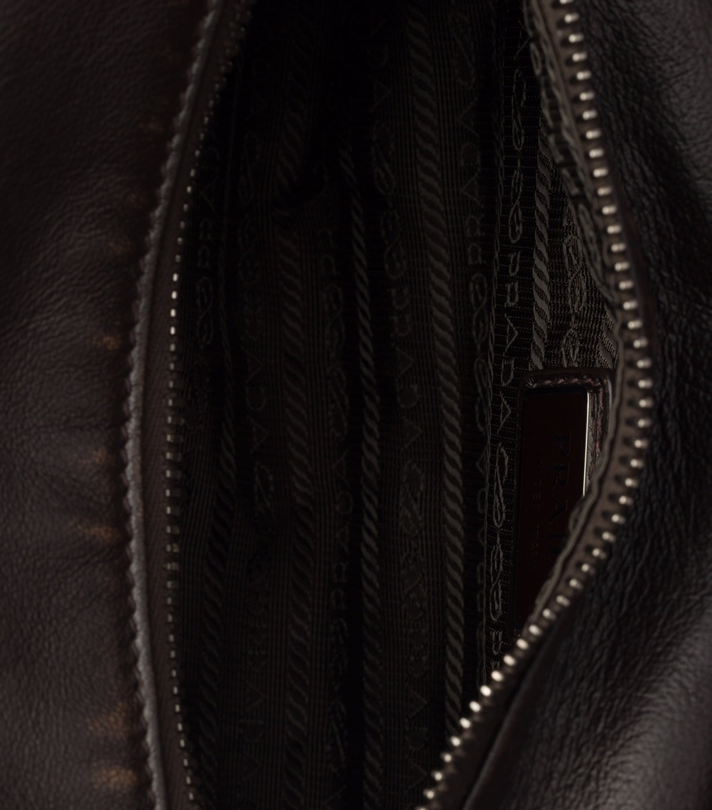 Prada Nappa Leather Shoulder Bag Brown Image 5