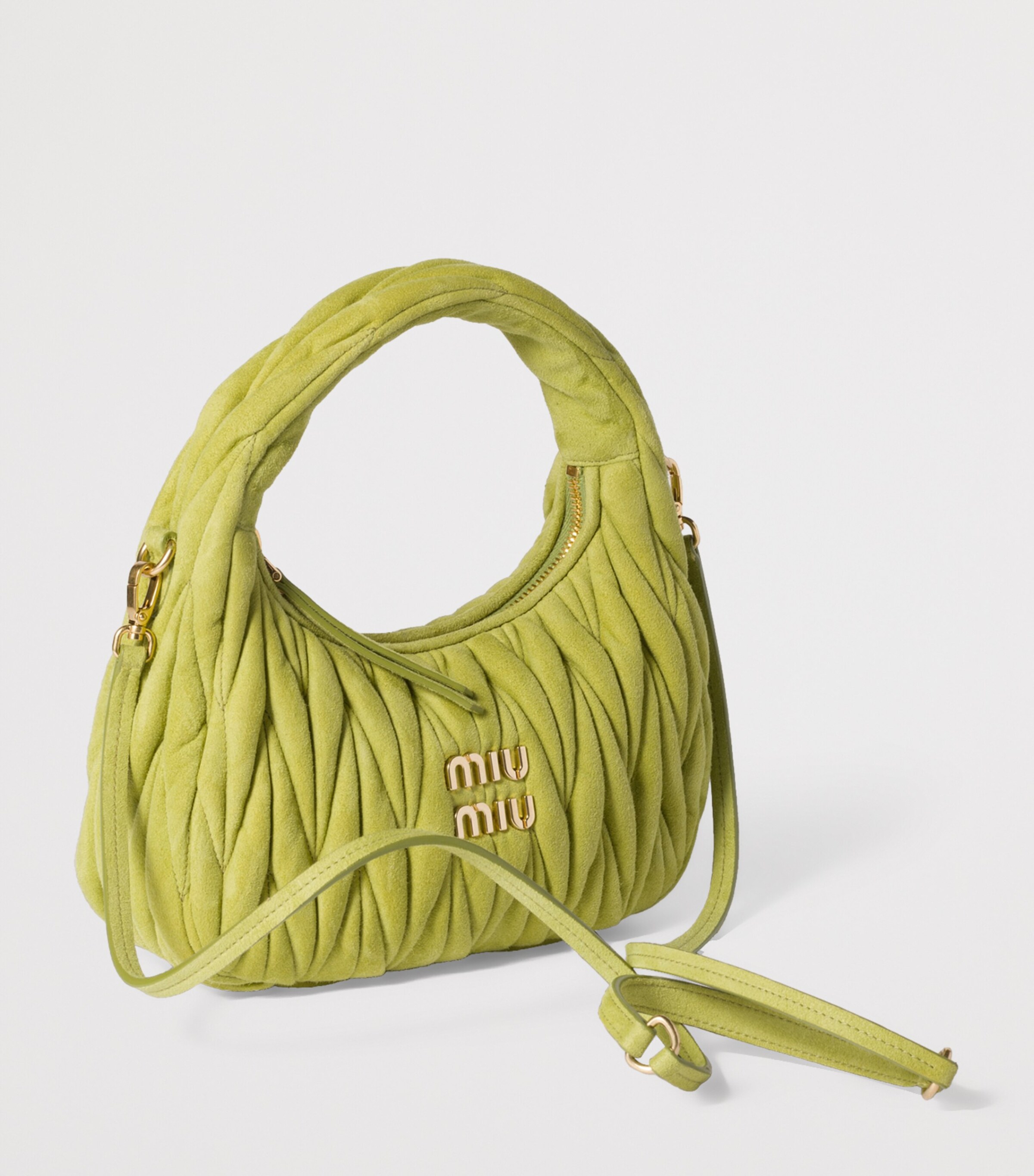 Small Matelassé Leather Wander Top-Handle Bag F077G Image 2