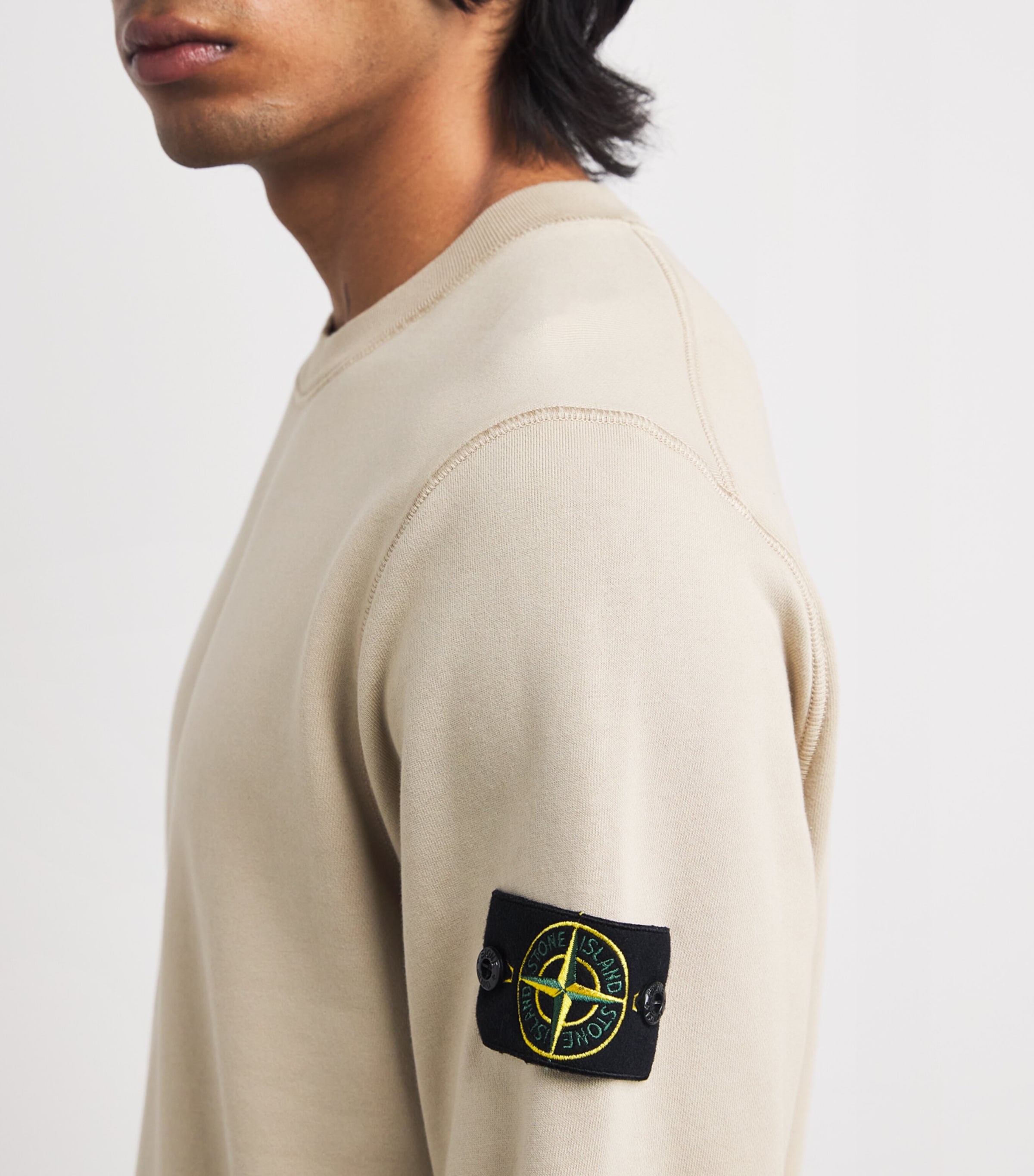 Stone Island Cotton Compass Logo Sweatshirt | Harrods UK