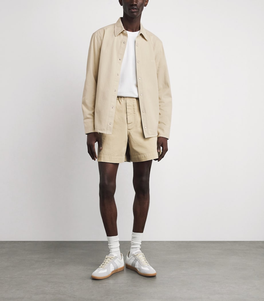 A.P.C. Mens Cotton Logo Shirt Aae Mastic Image 2