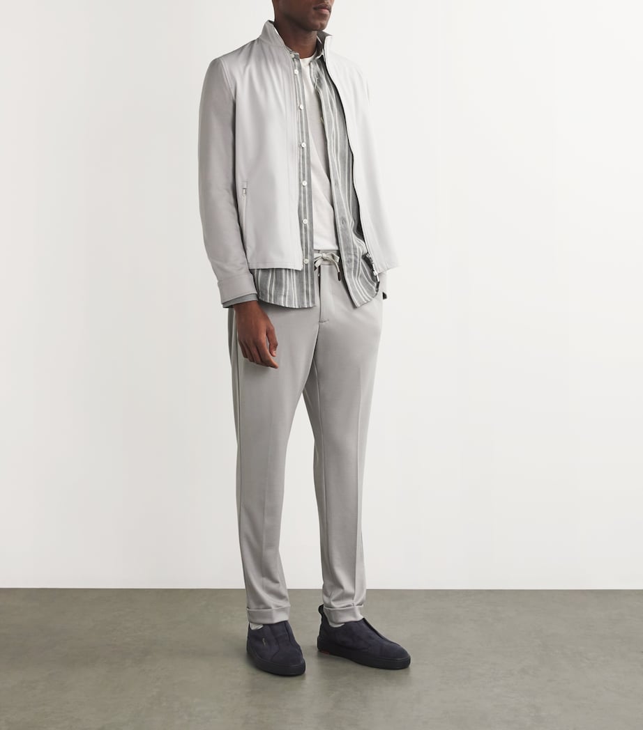 Virgin Wool Drawstring Trousers 02 ICE Image 2