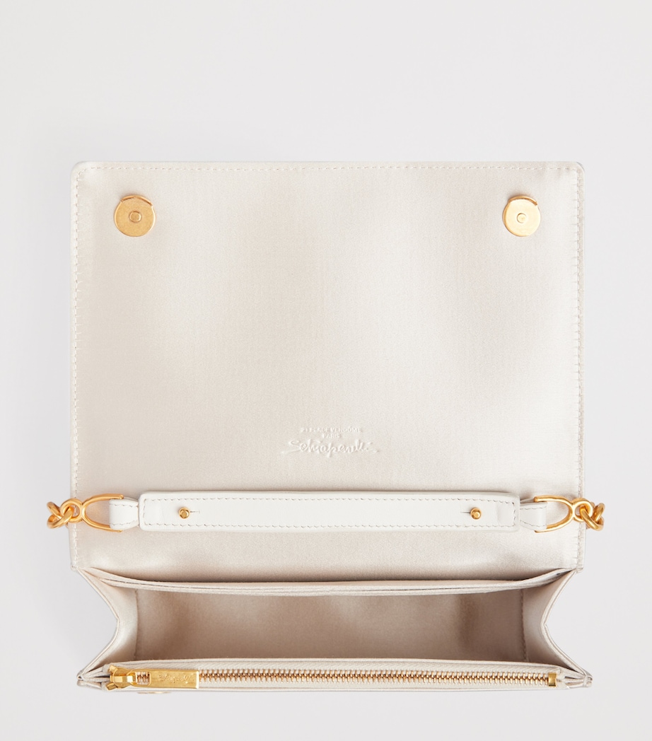 Schiaparelli Embellished Keyhole Bijoux Clutch Bag Ivory Image 2