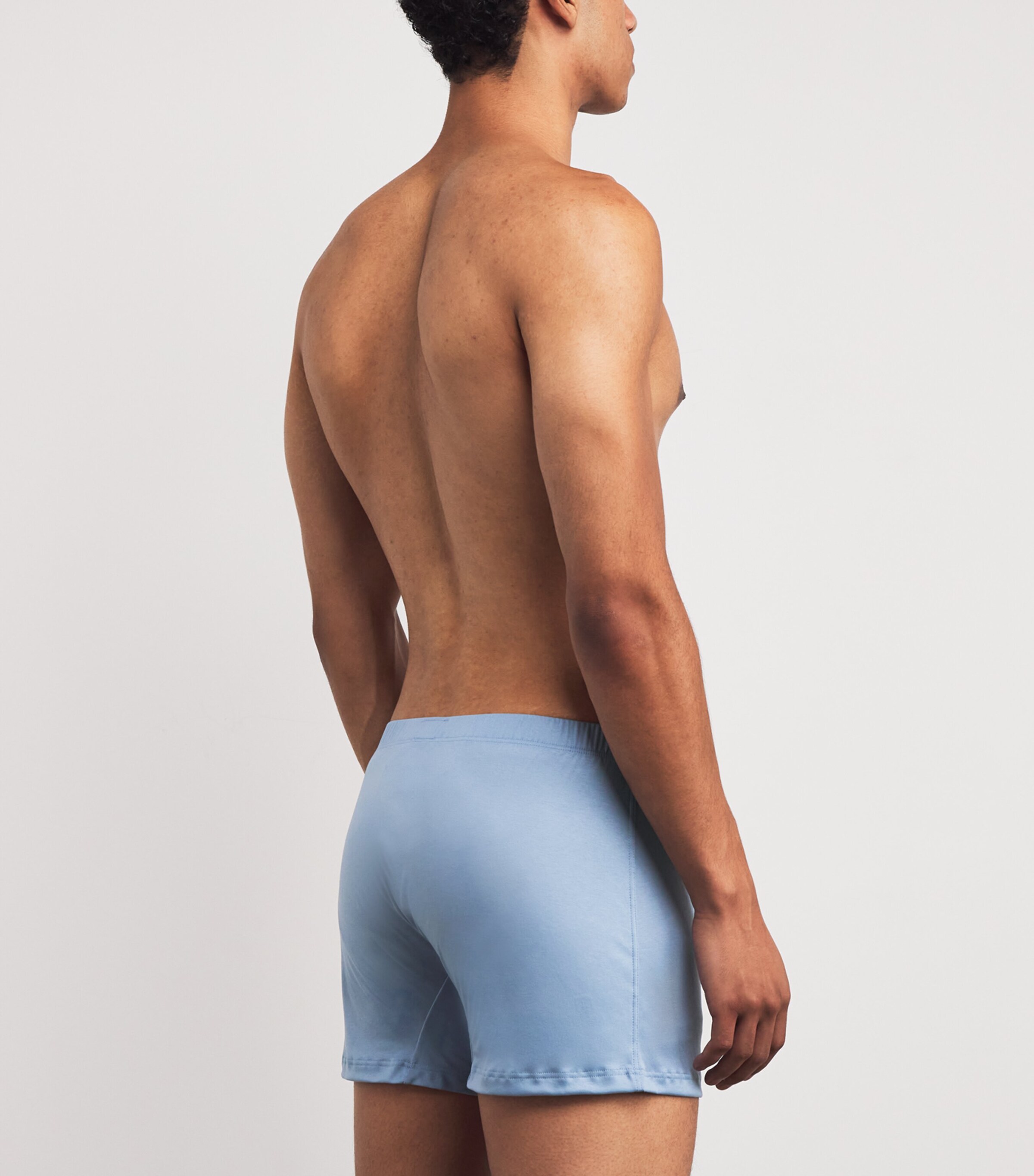 Zimmerli Mens Stretch-Cotton Boxer Shorts Mountain Lake Image 3
