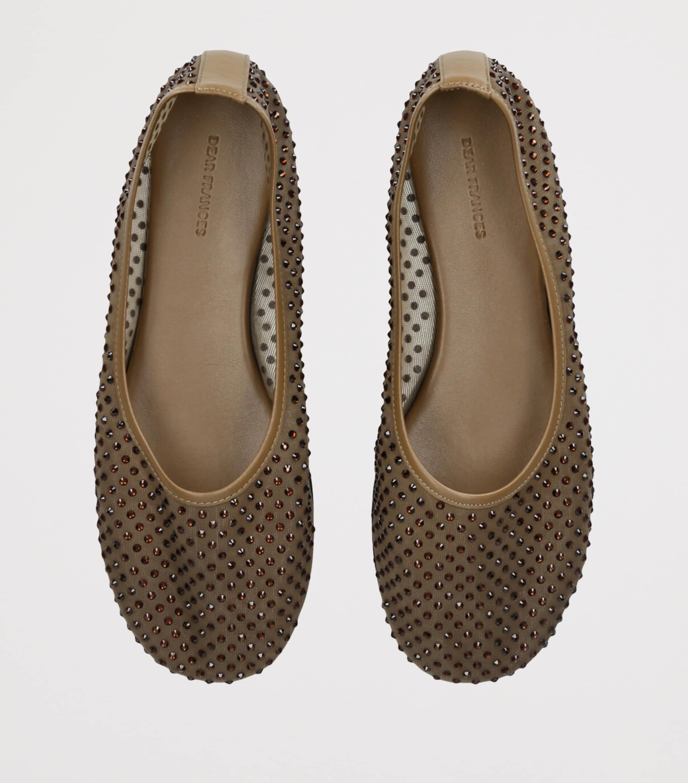 Embellished Balla Ballet Flats BROWN Image 4