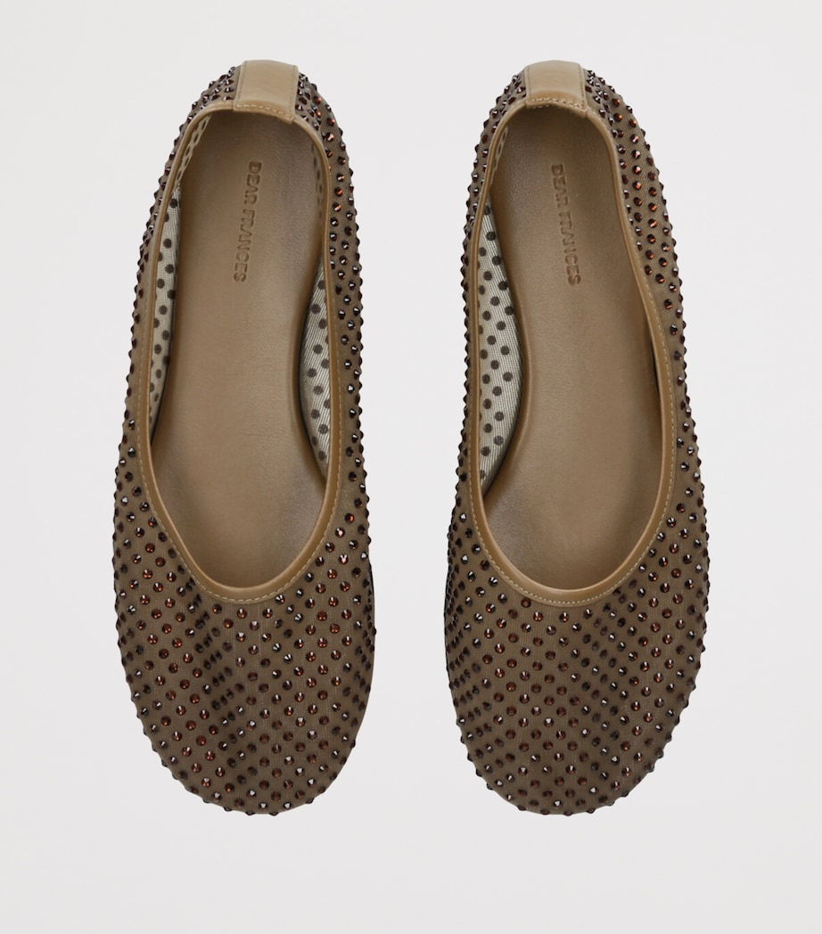 Embellished Balla Ballet Flats BROWN Image 4