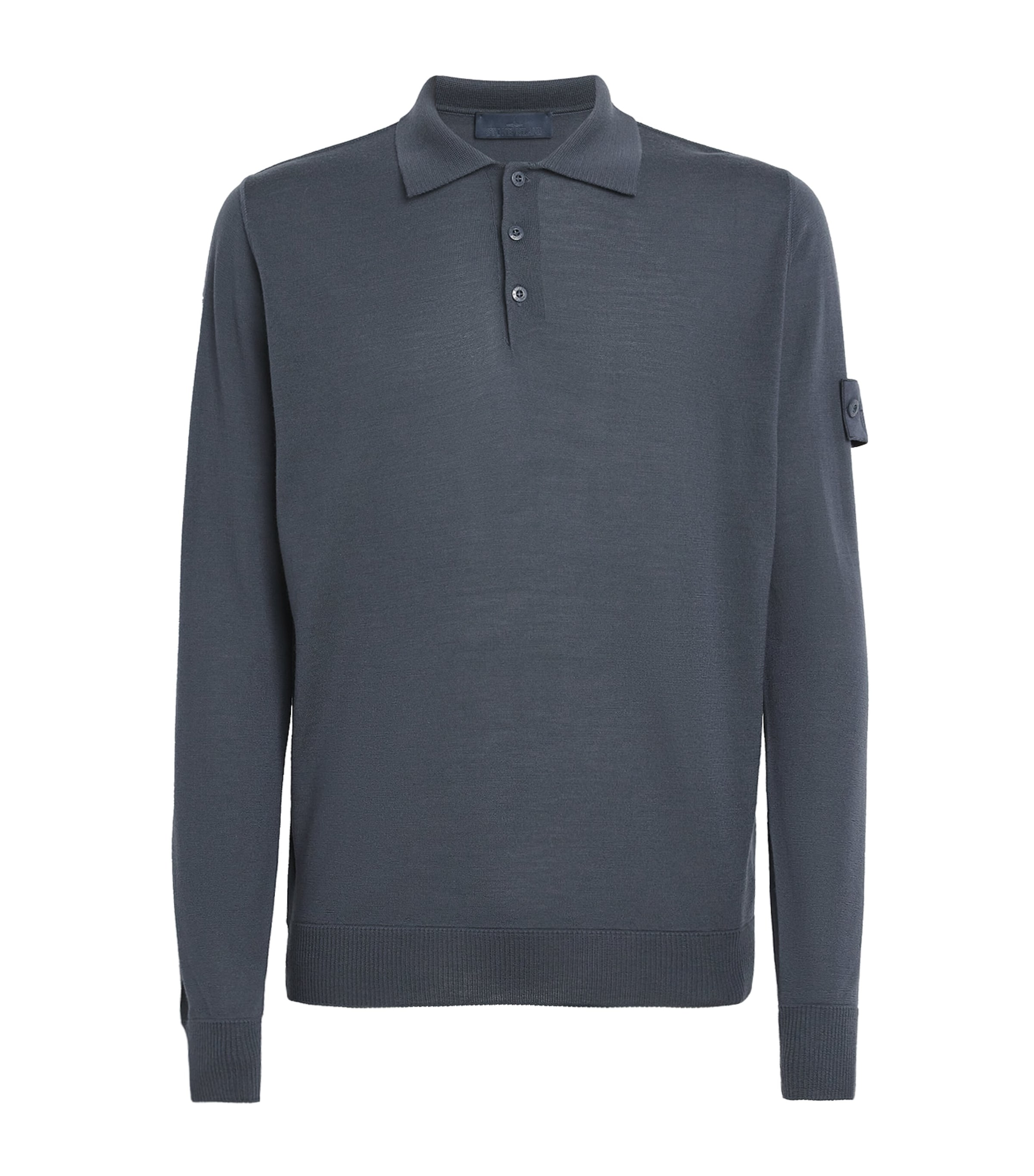 Stone Island Mens Virgin Wool Ghost Polo Sweater Image 1