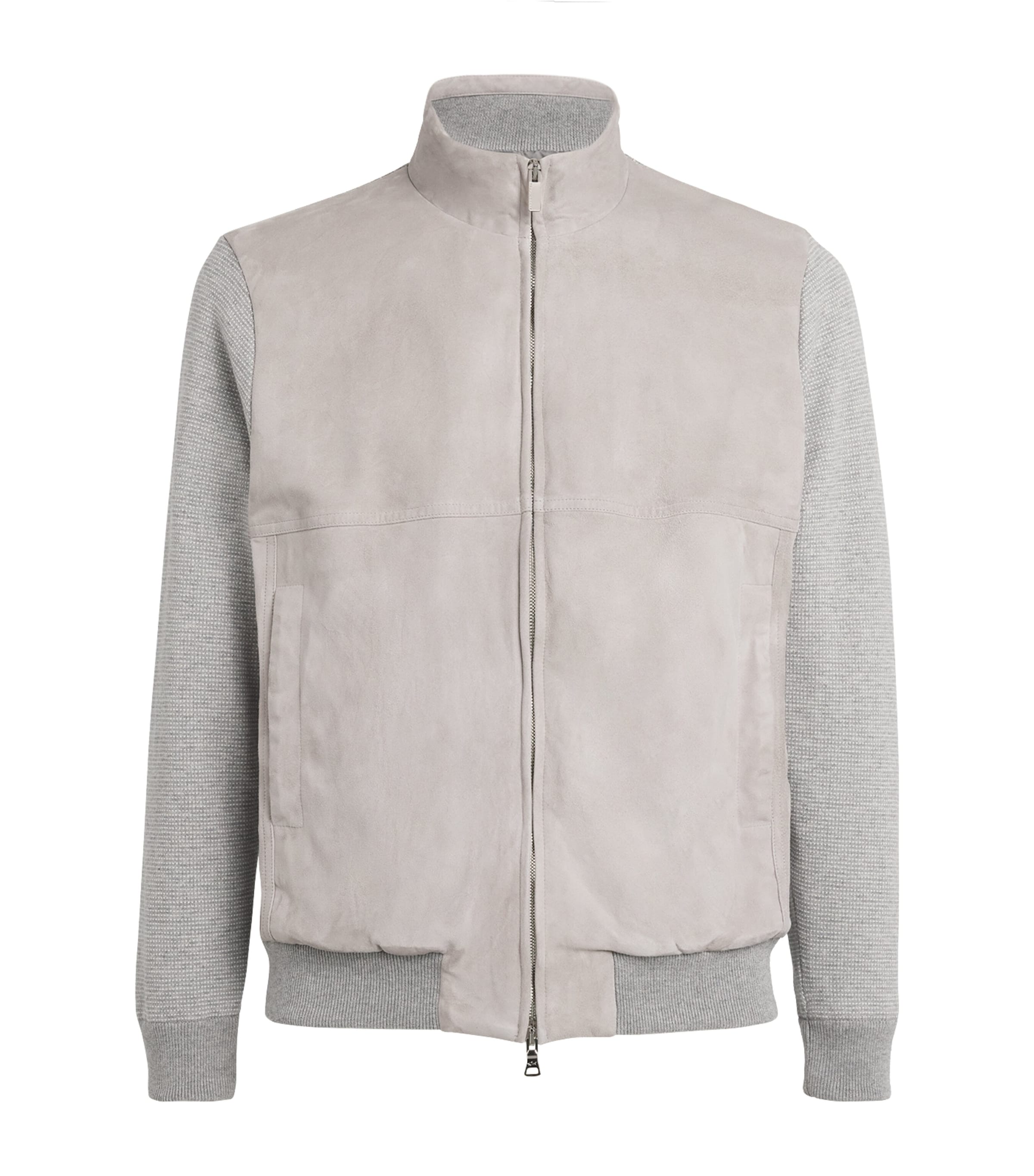 Shop Paul & Shark Suede Zip-up Jacket In White