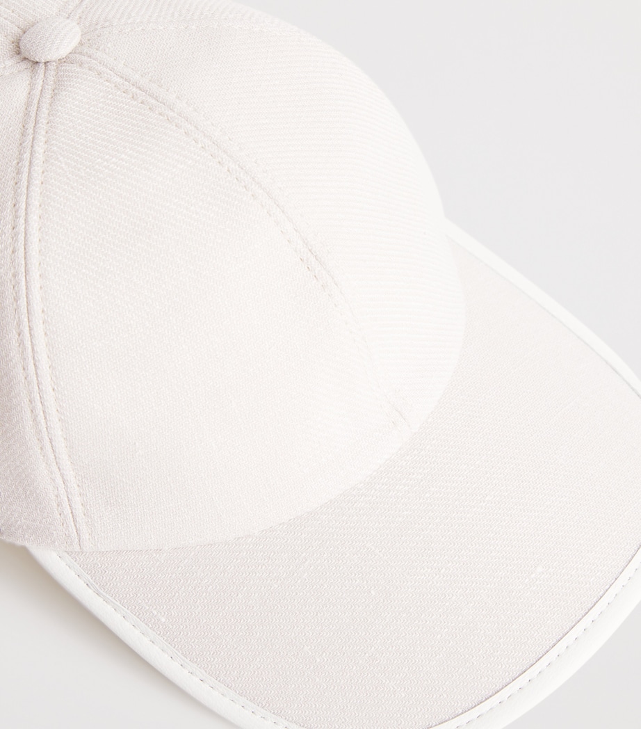 Leather-Trim Baseball Cap SABBIA Image 4