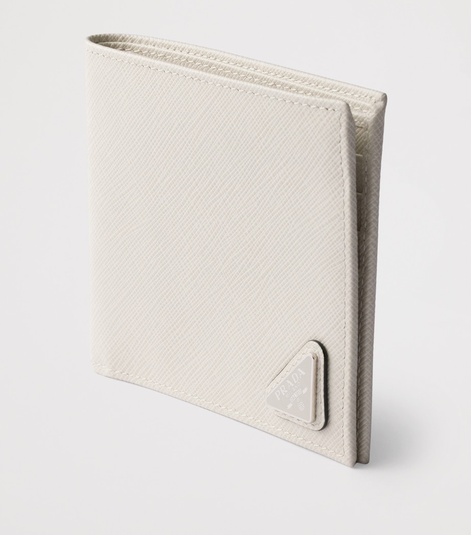 Prada Saffiano Leather Wallet Neutral Image 4