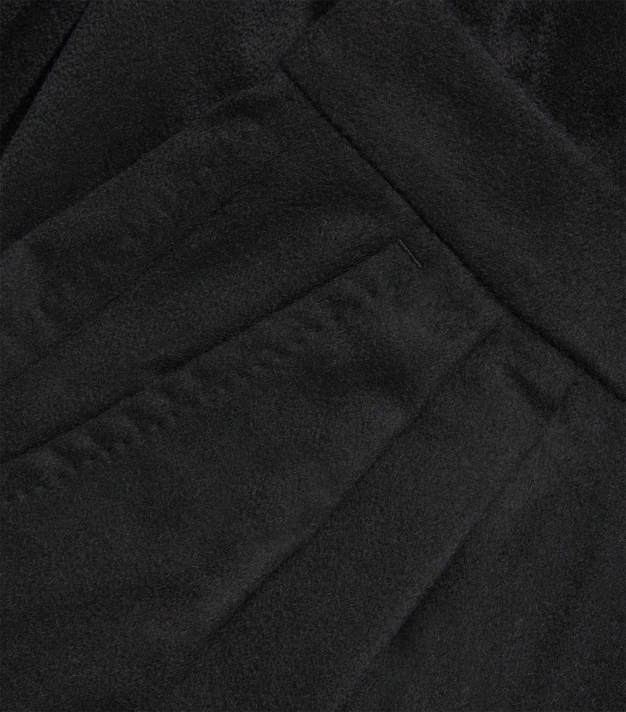 Camel Hair Wide-Leg Trousers BLACK Image 5