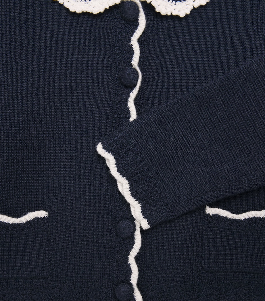 Tartine et Chocolat Wool-Blend Scalloped Cardigan (3-36 Months) Image 3