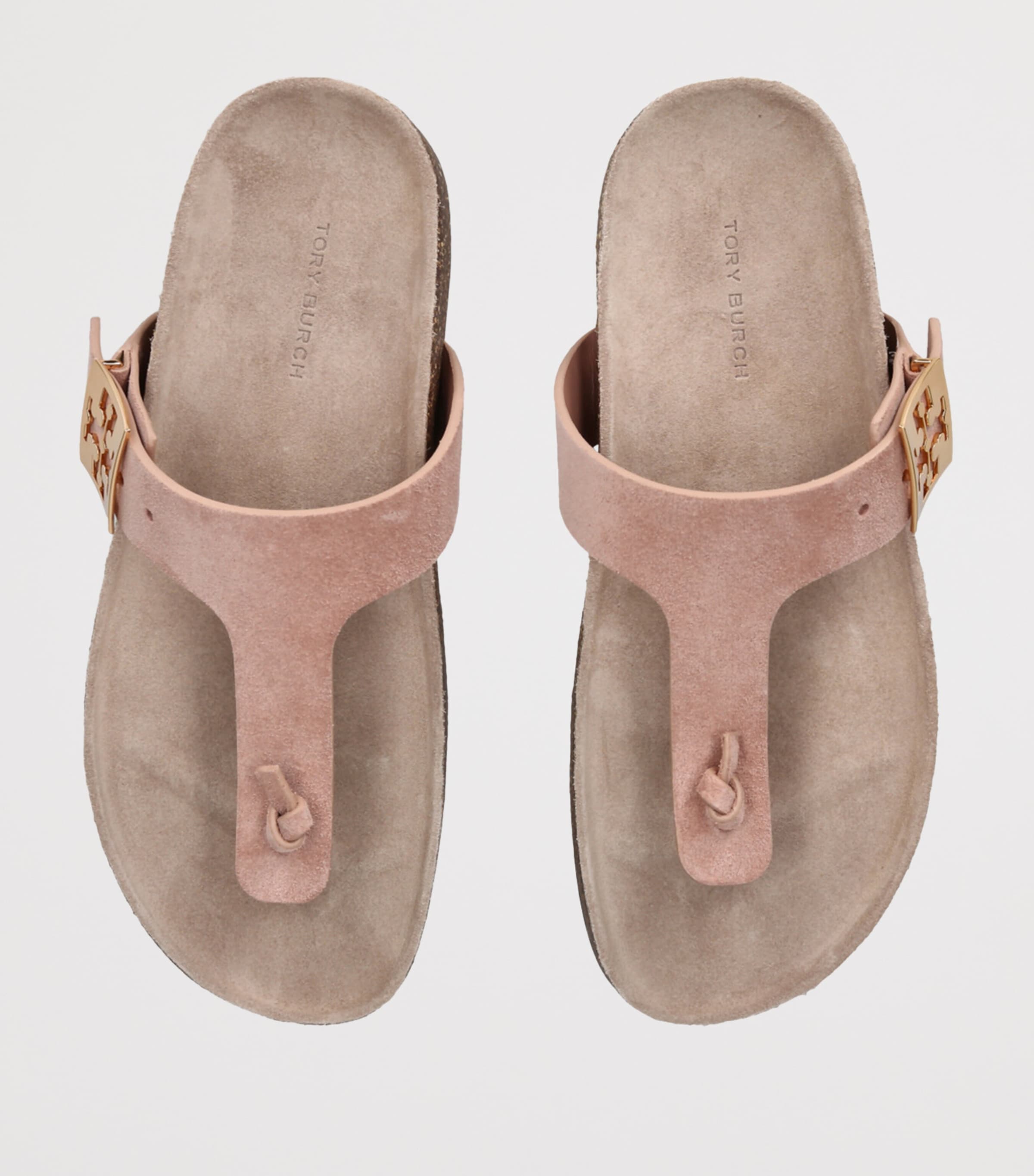 【関税&送料込】Tory Burch Cappuccino Suede Mellow Slippers Mellow suede mules in brown - Tory Burch | Mytheresa