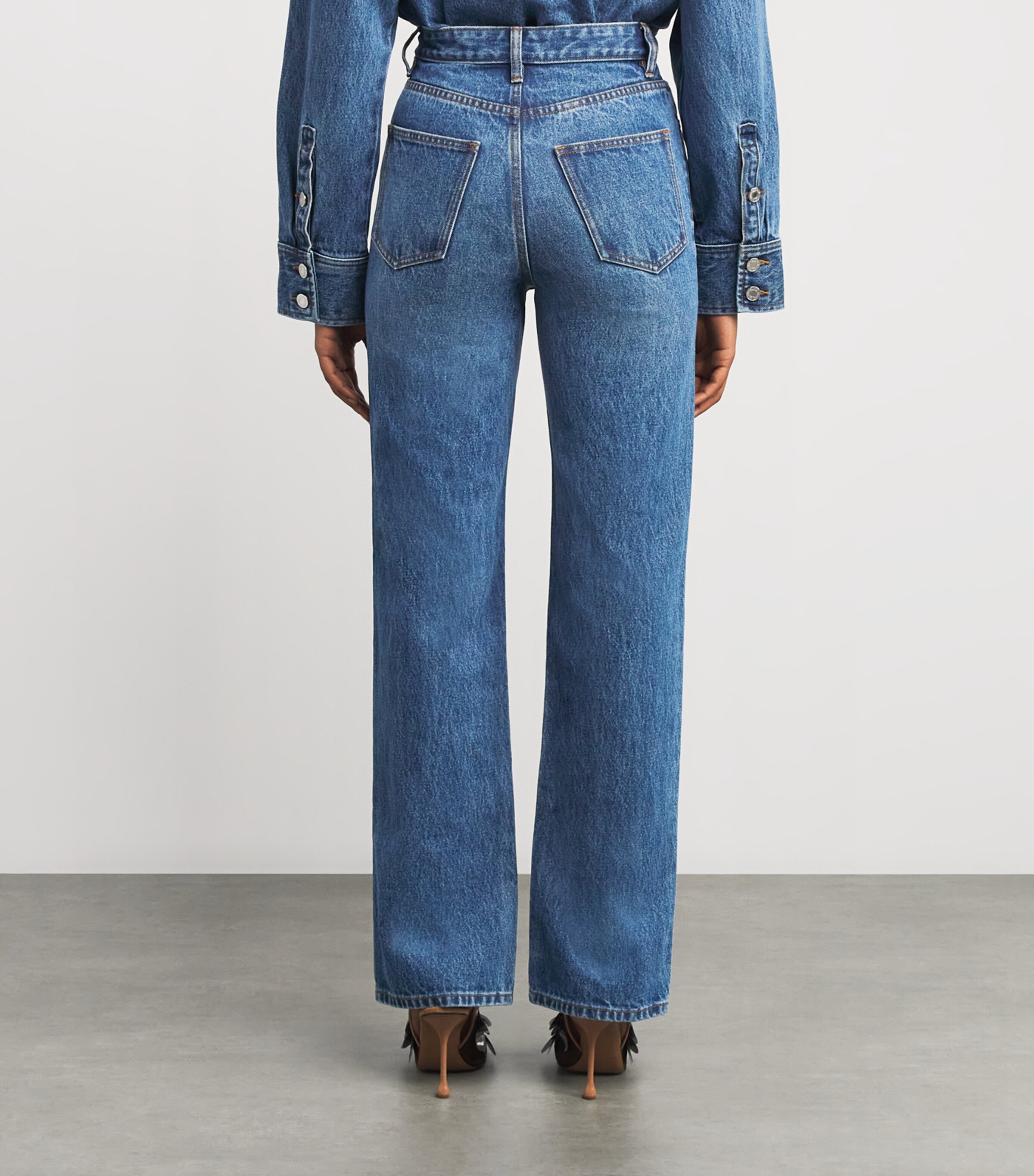 CAMILLA AND MARC Womens Manuela High-Rise Straight Jeans Classic Blue Image 4