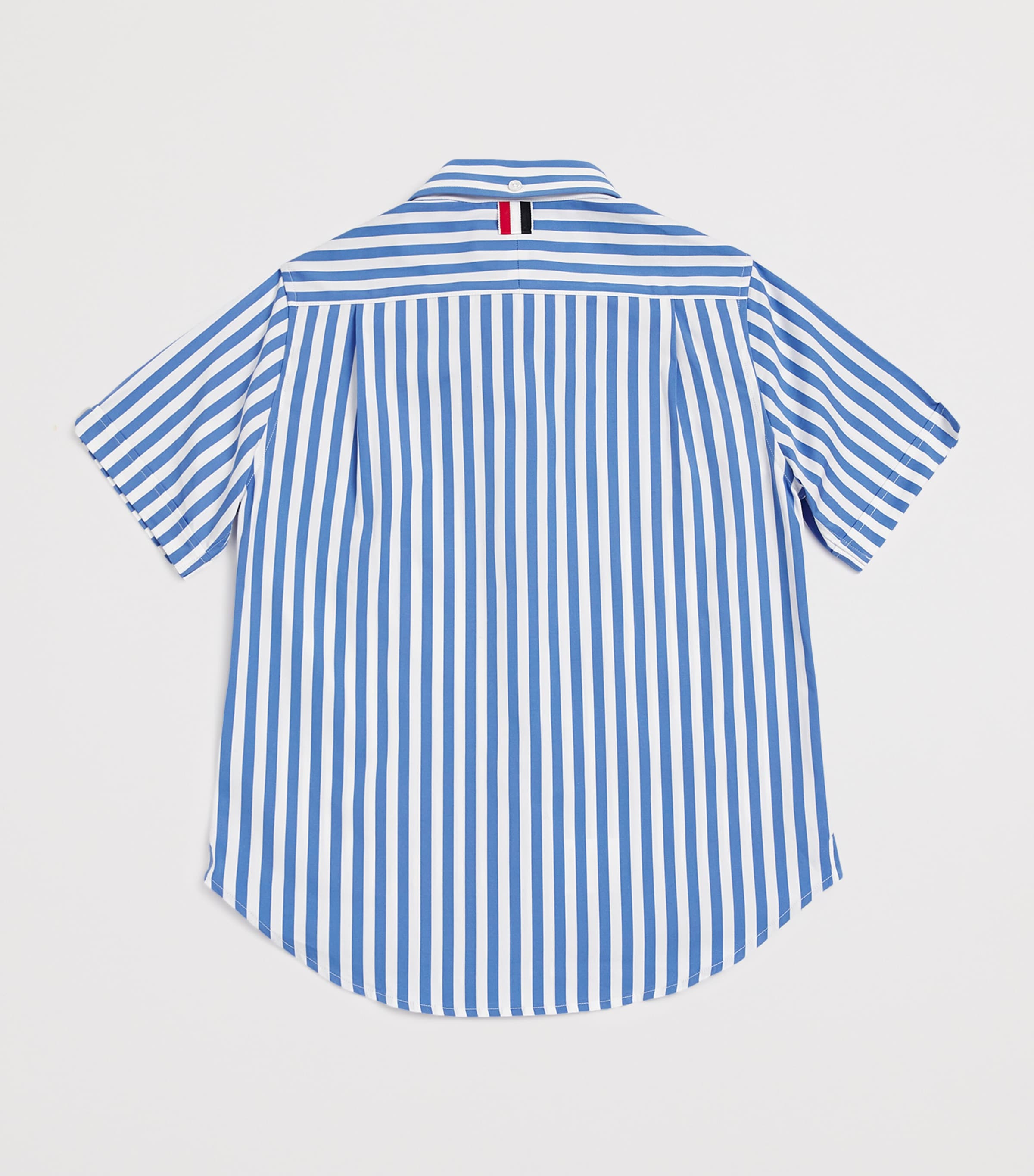 Cotton Stripe Shirt (2-12 Years) MEDIUM BLUE Image 2