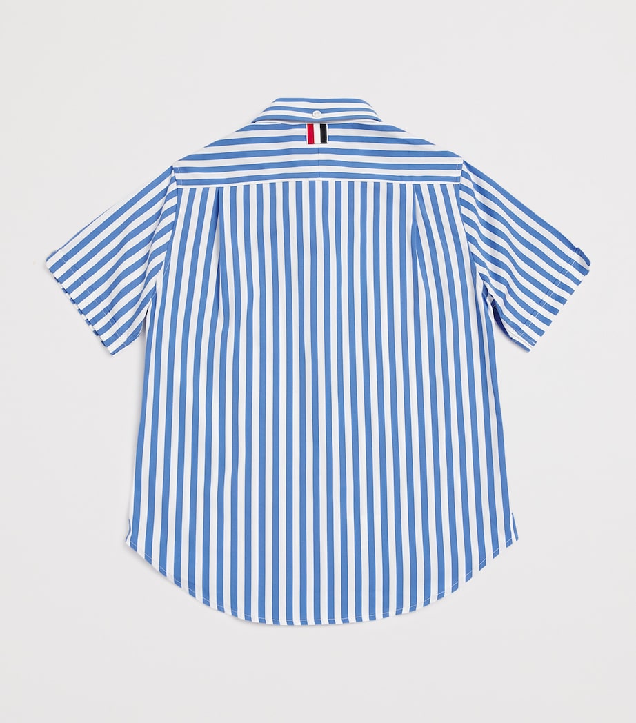 Cotton Stripe Shirt (2-12 Years) MEDIUM BLUE Image 2
