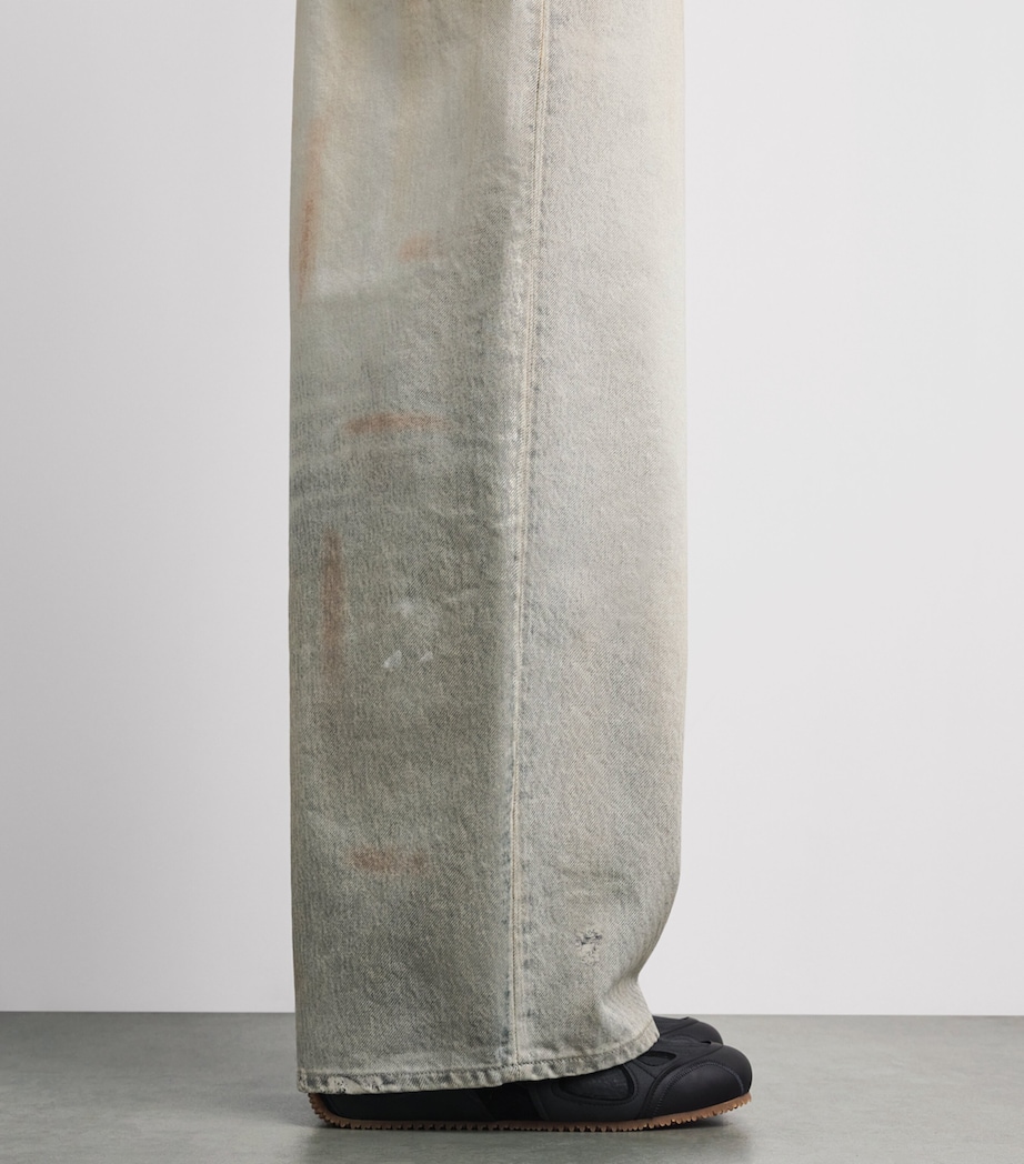 Won Hundred Mens Lyon Printed Straight Jeans Digital Painted Image 3