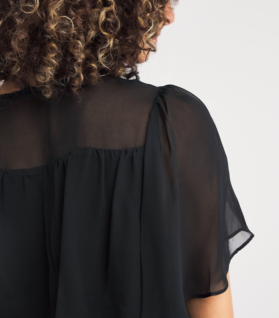 Silk Willa Blouse BLACK Image 6