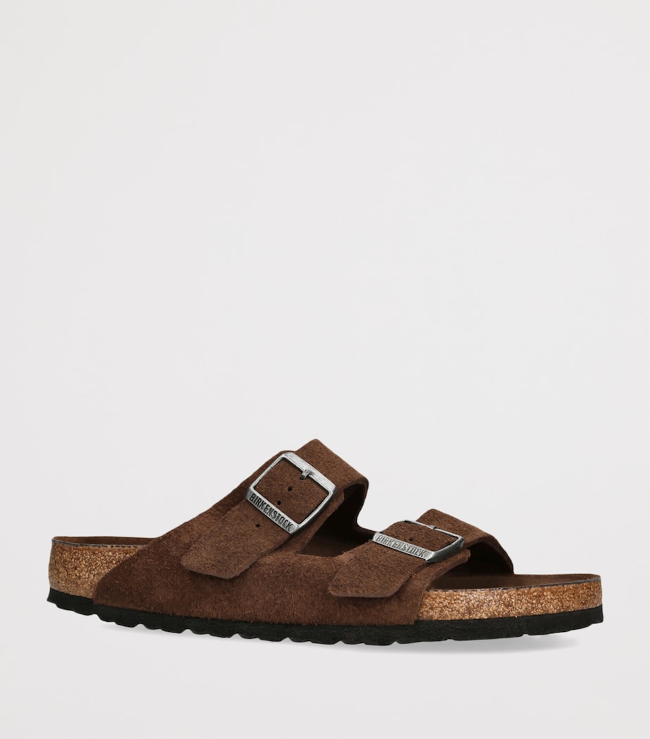 Birkenstock Suede Arizona Sandals Dark Brown Image 3