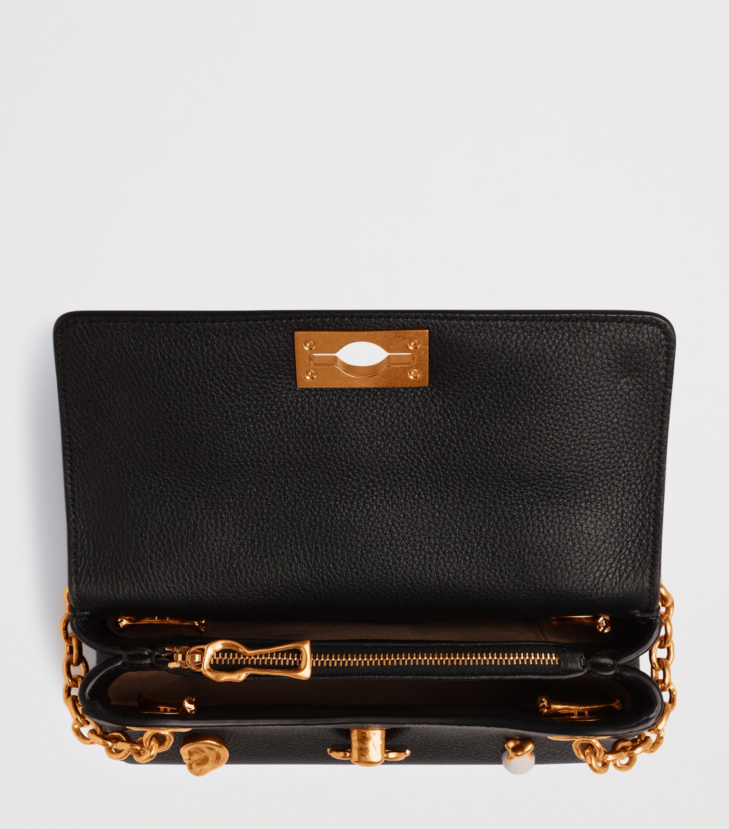 Schiaparelli Mini Leather Secret Bijoux Top-Handle Bag Gold/black Image 4