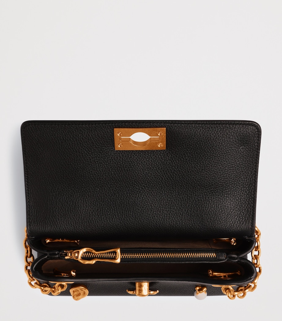 Schiaparelli Mini Leather Secret Bijoux Top-Handle Bag Gold/black Image 4