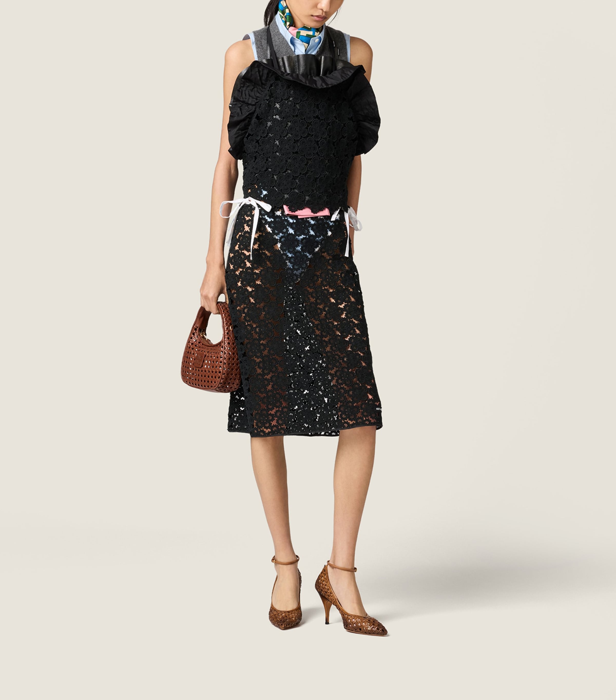 Cotton Macramé Mini Skirt F0002 Image 2