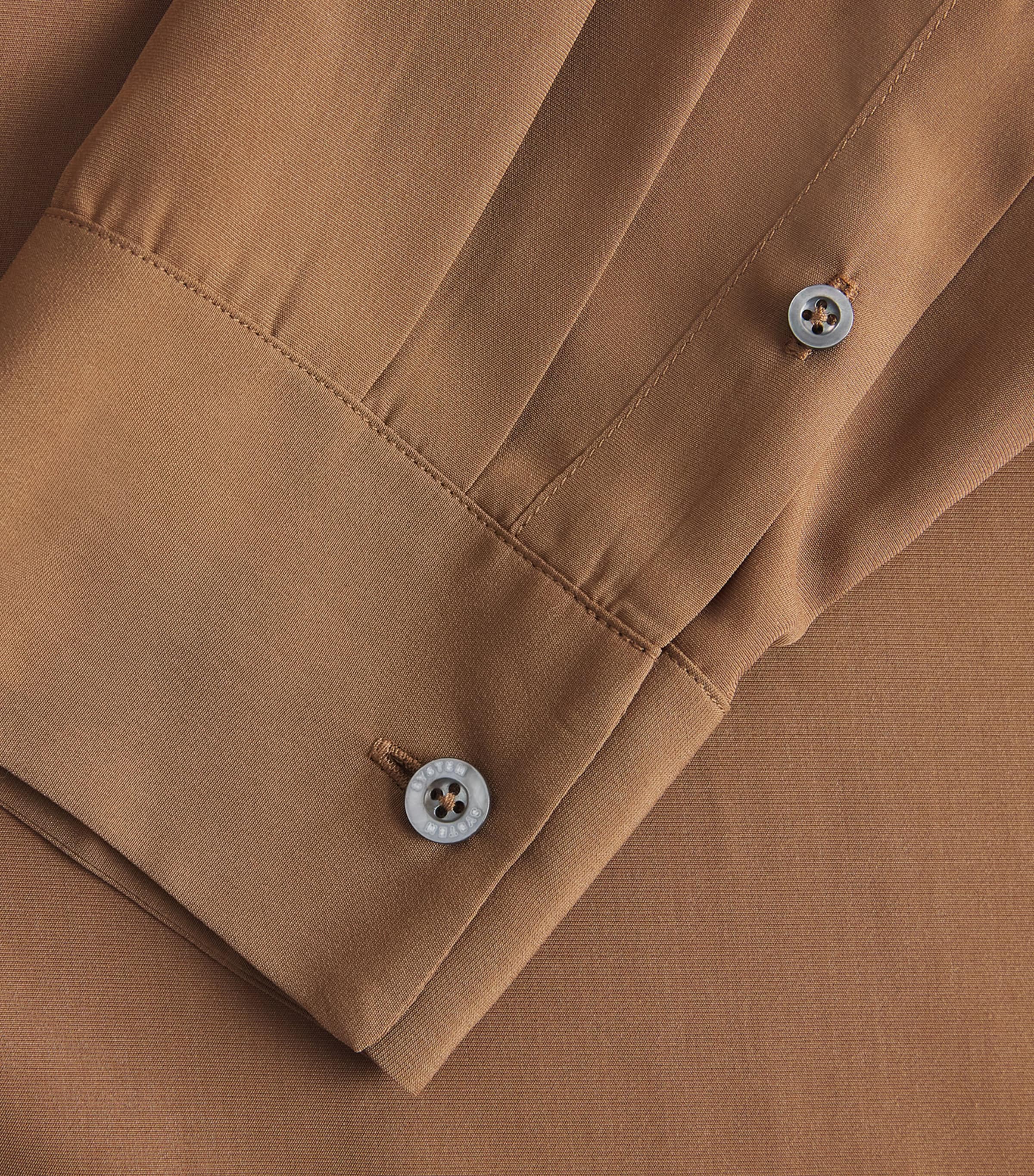 System Mens Triangular Panel Shirt Camel Image 6
