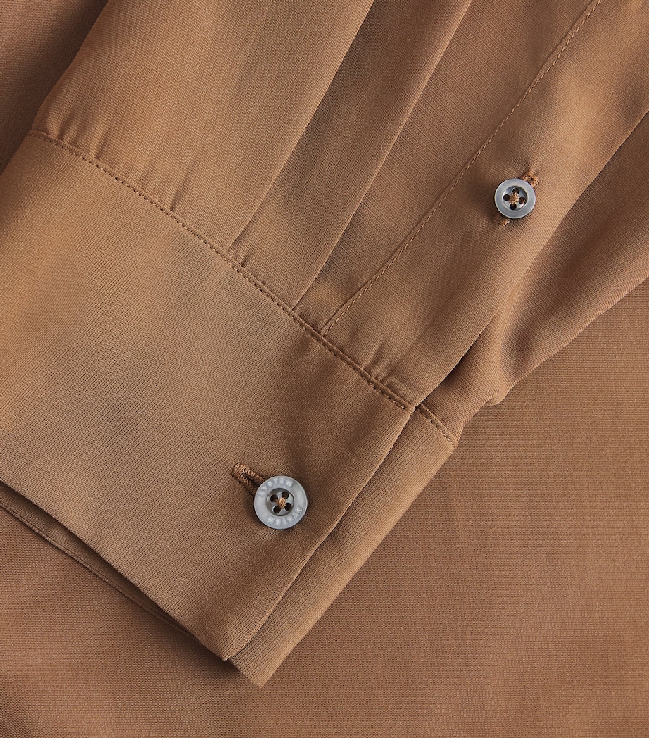System Mens Triangular Panel Shirt Camel Image 6