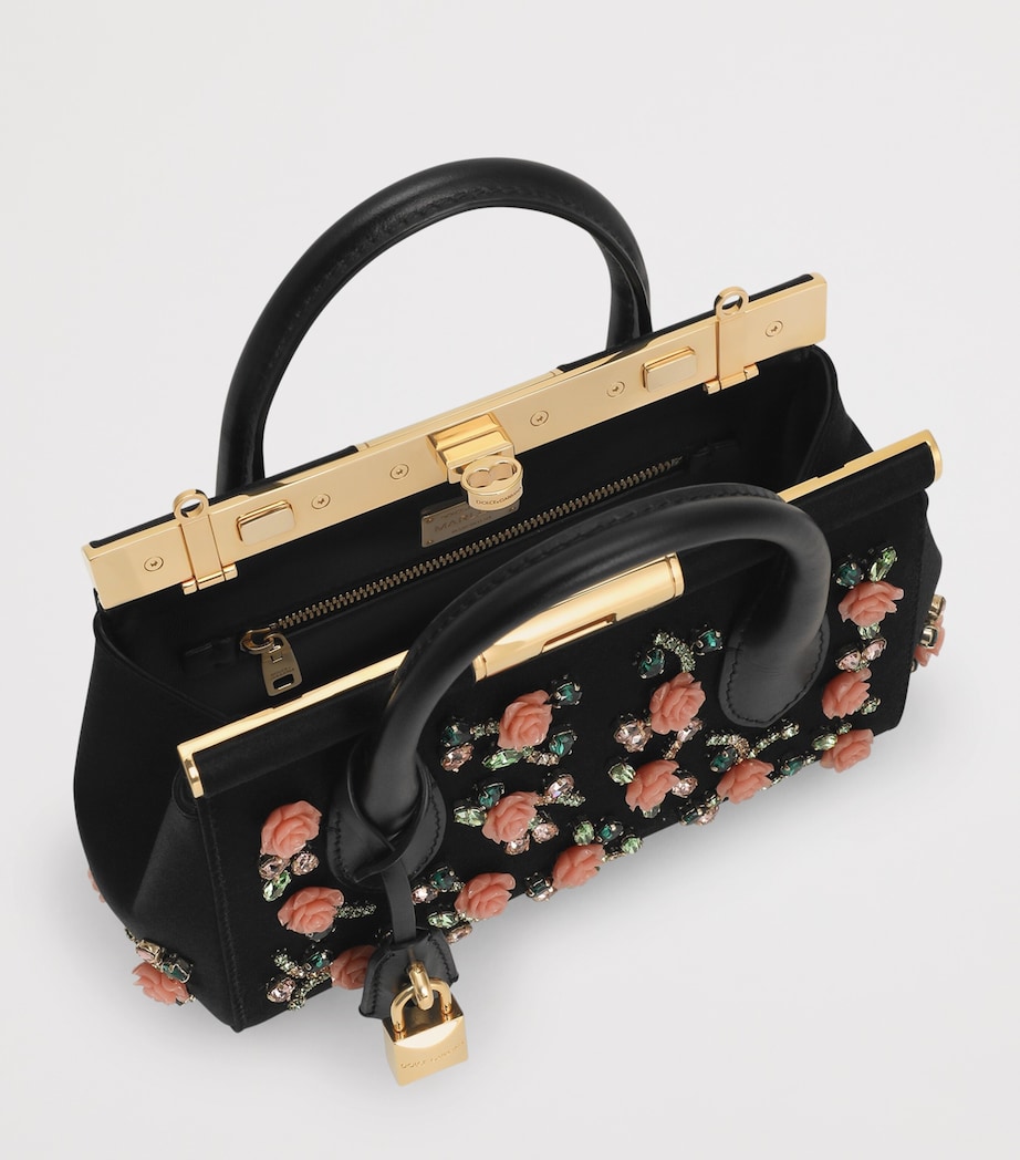 Dolce&Gabbana Embellished Marlene Top-Handle Bag Black/mul Image 6