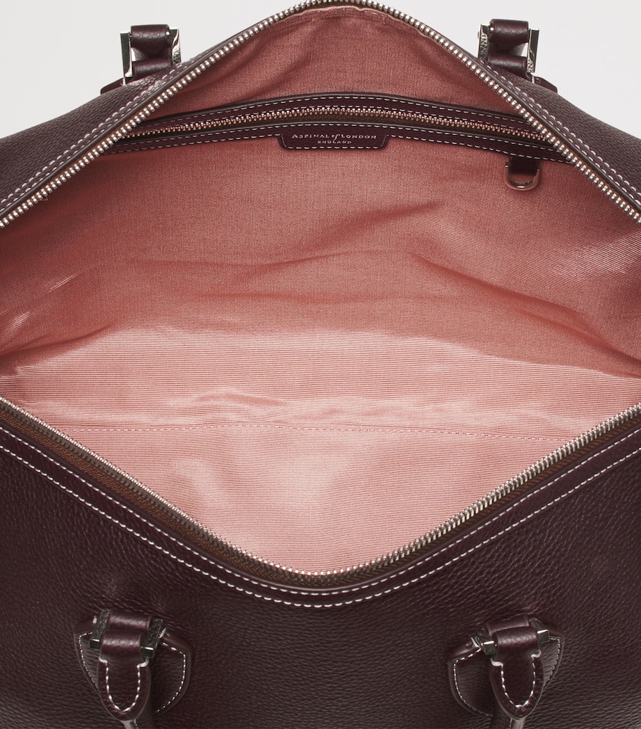 Leather Hudson Flight Bag WINE Image 5