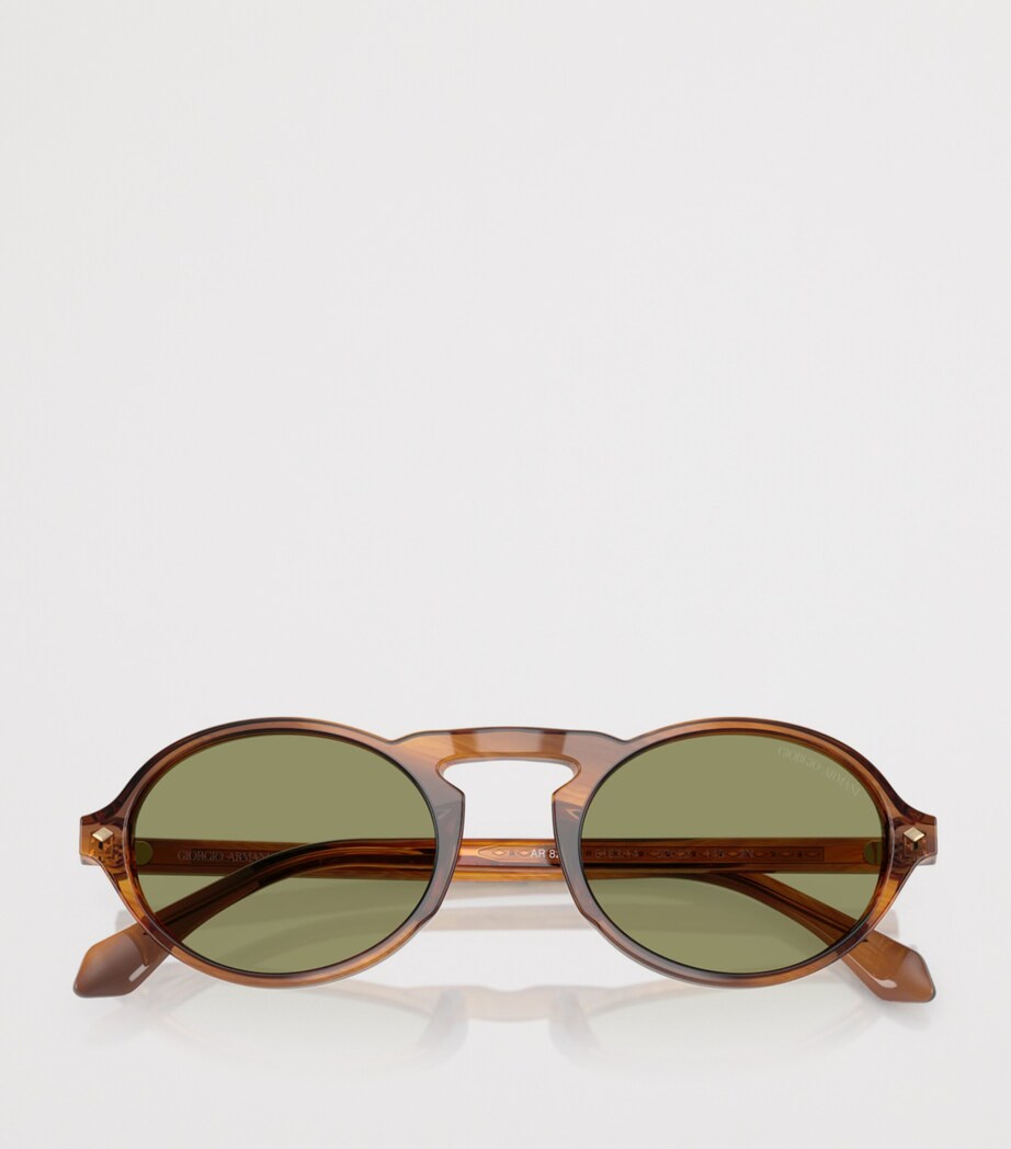 Giorgio Armani Tortoiseshell Oval Sunglasses Image 5