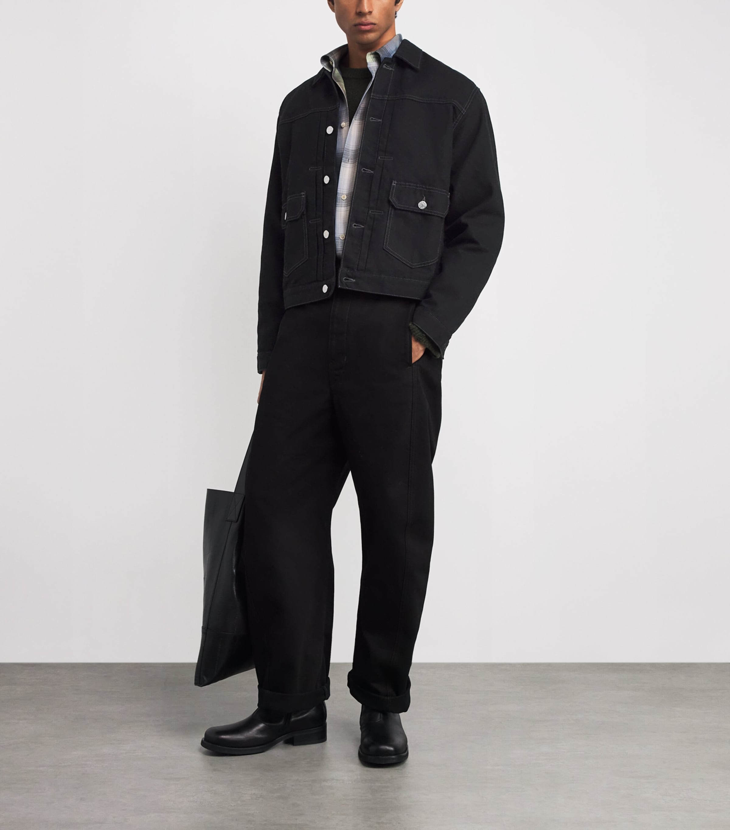 Sunflower Type 2 Denim Jacket Black Image 2