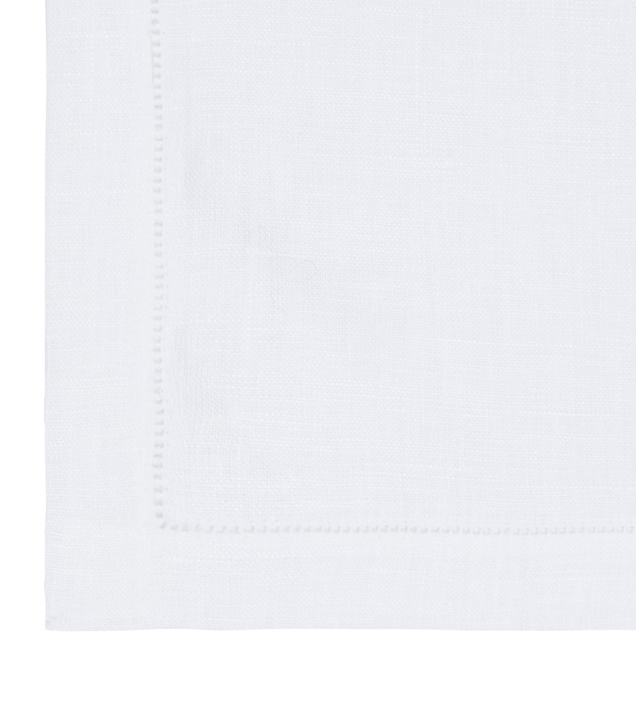Small Hemstitch Edge Napkin (48cm x 48cm) WHITE Image 2