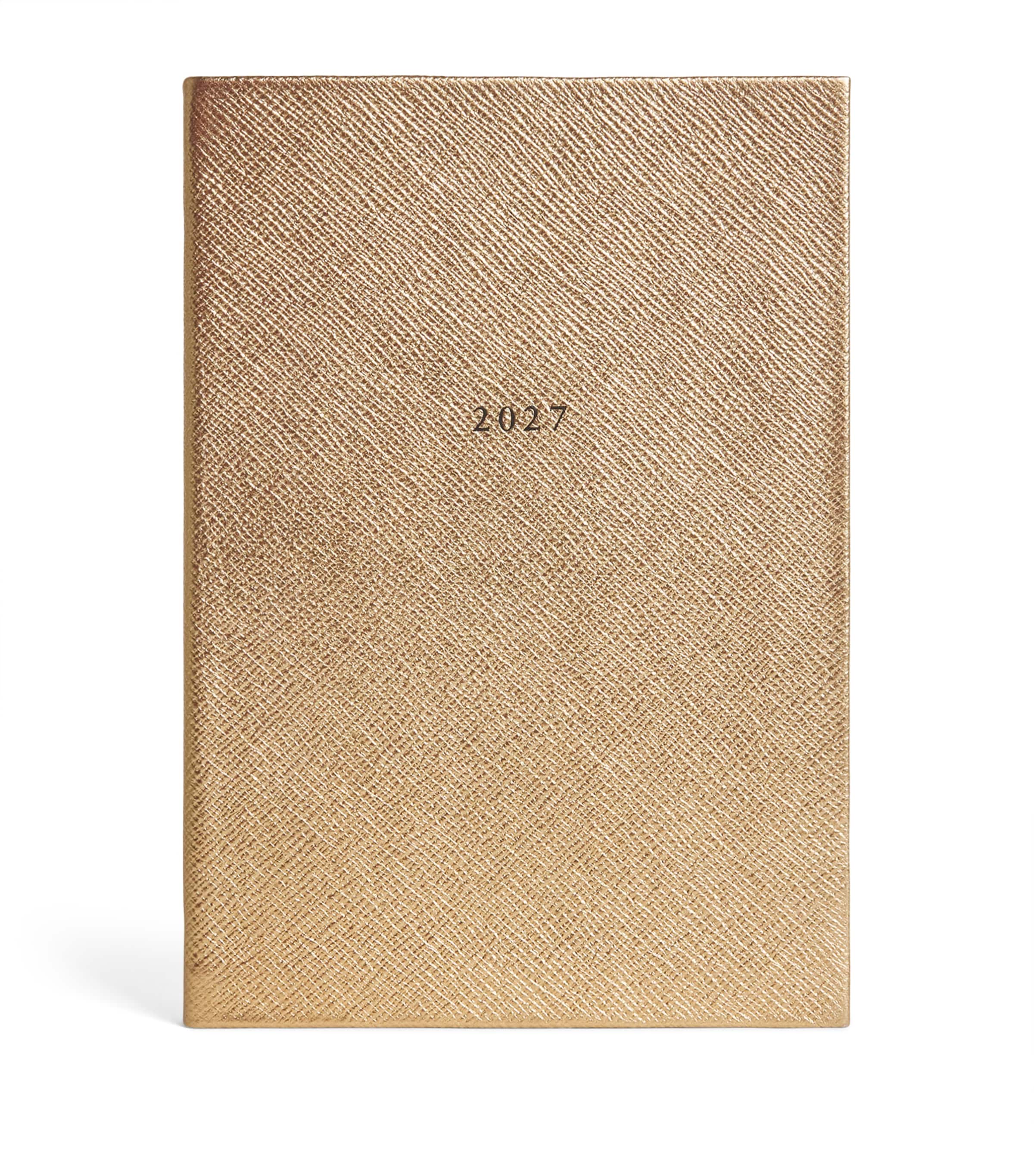 Harrods Metallic Leather A5 2027 Diary Gold Image 1