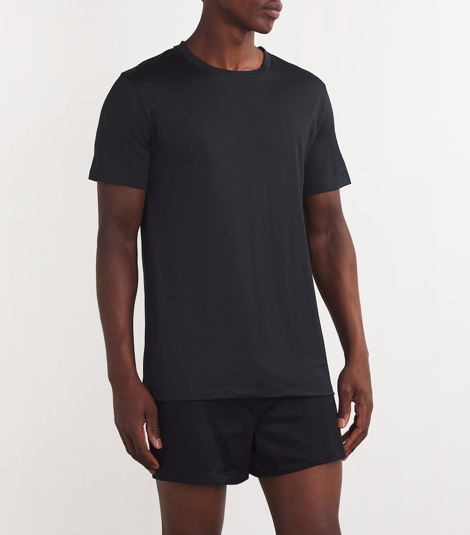 Cotton T-Shirt 199 BLACK Image 3