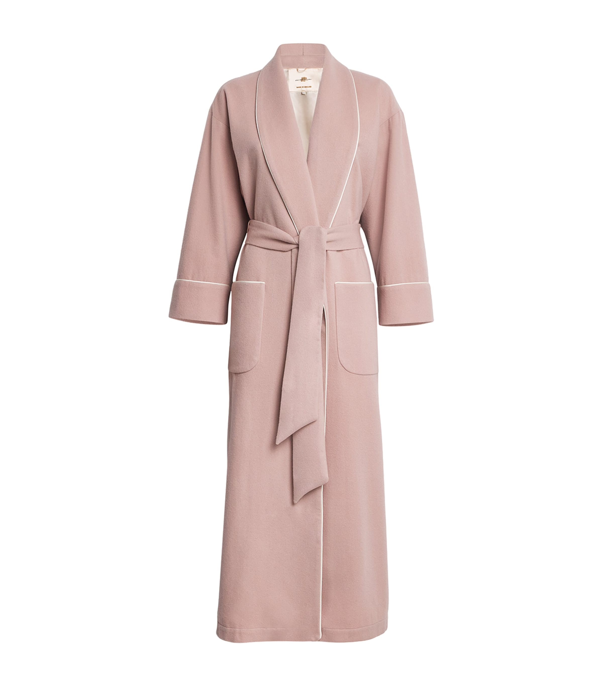 Daniel Hanson Cashmere Dressing Gown In Pink