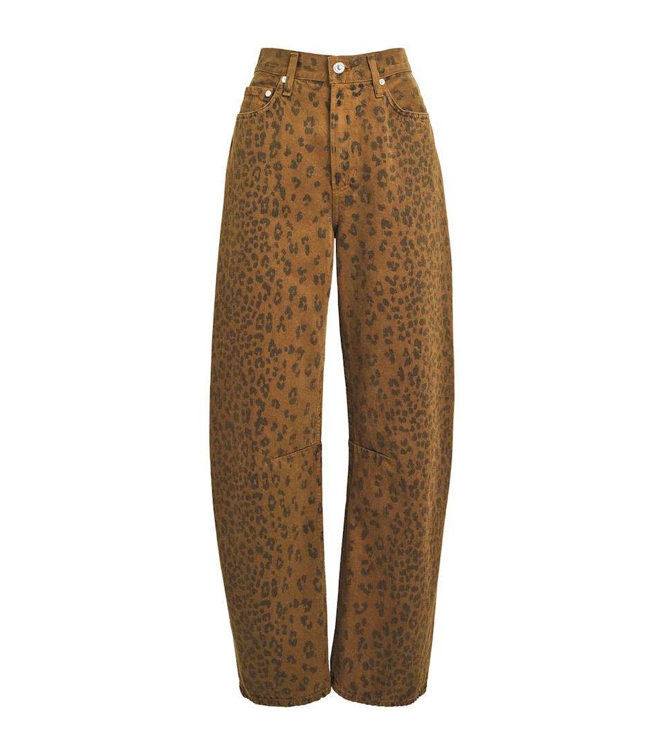 Citizens of Humanity Miro Mid-Rise Relaxed Jeans Sepia Cheetah