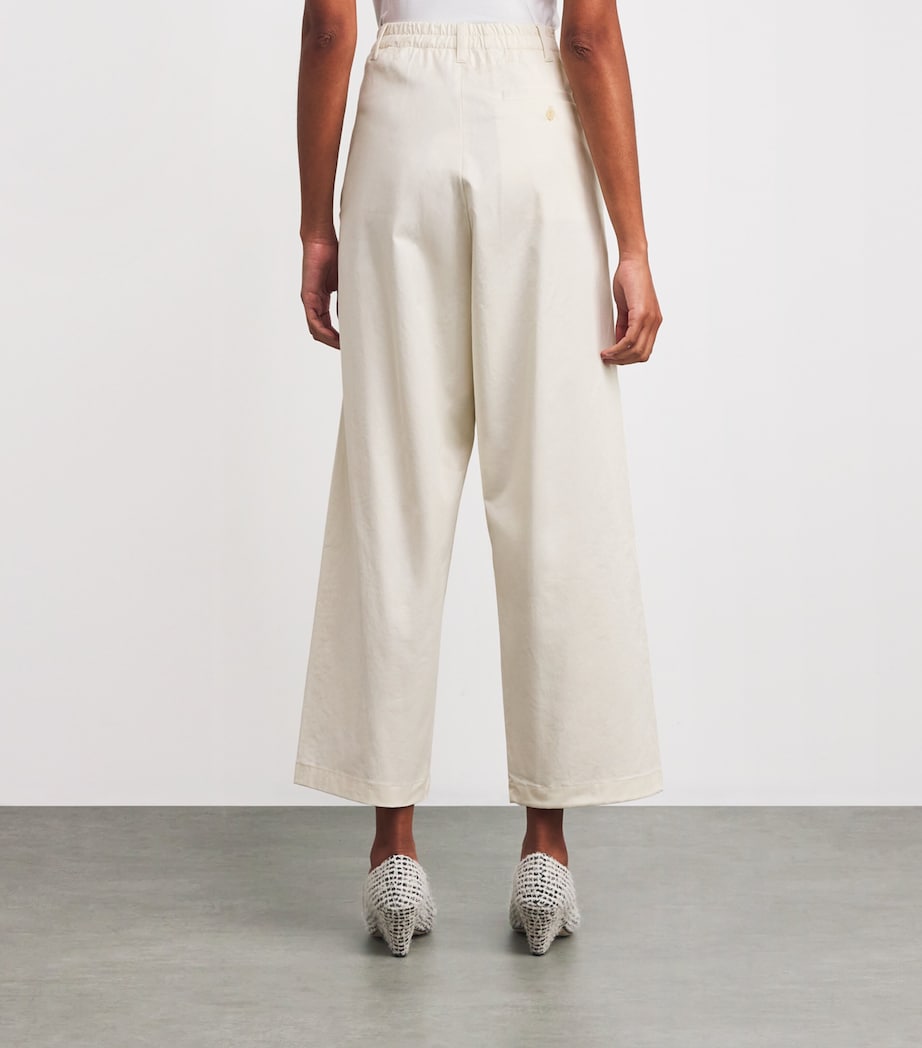 Stretch-Cotton Straight Sanctuary Trousers IVORY COTTON TWILL Image 4