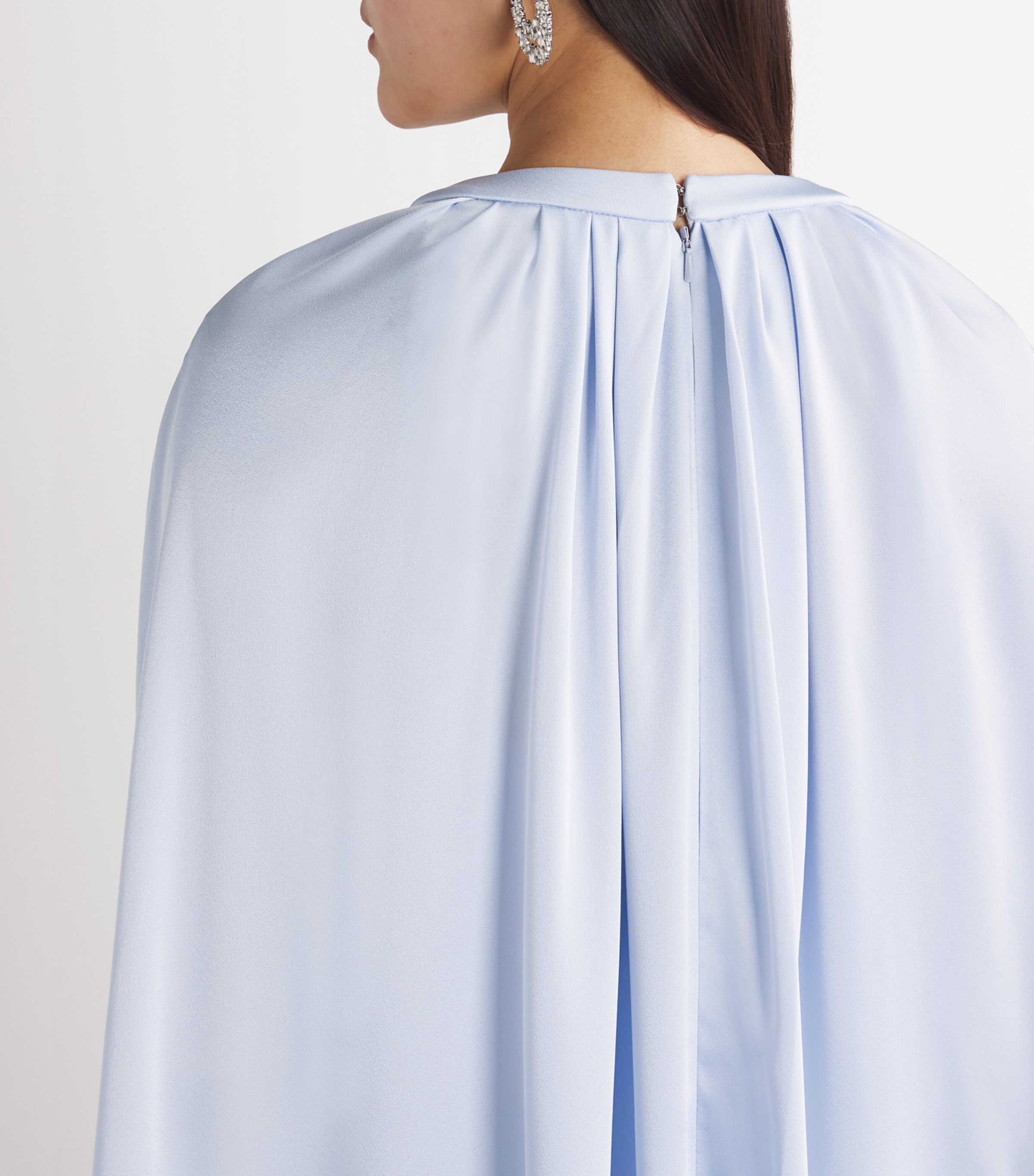Silk Ayse Cape Gown SILK BLUE Image 4