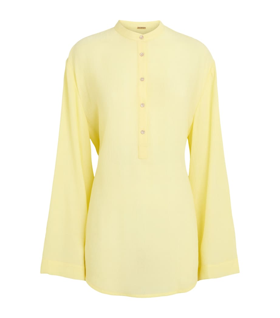 AWAY THAT DAY Womens Long-Sleeve Tunic Btrcp Yllw Crnkl Li Image 1