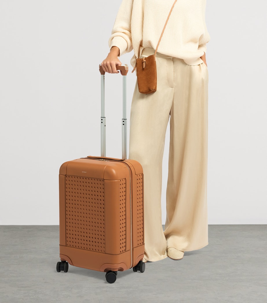 Leather Carry-On Suitcase (55cm) WALNUT Image 12