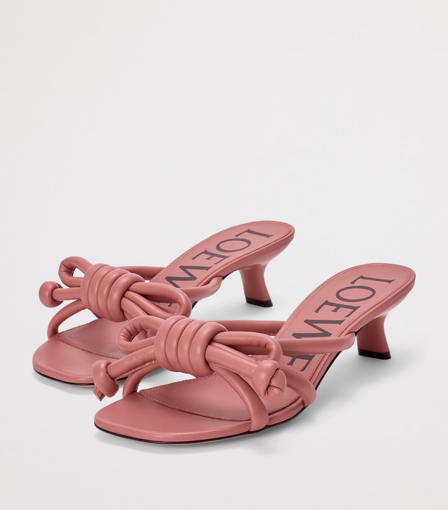 LOEWE Lambskin Flamenco Knot Mules 45 Blush Image 2