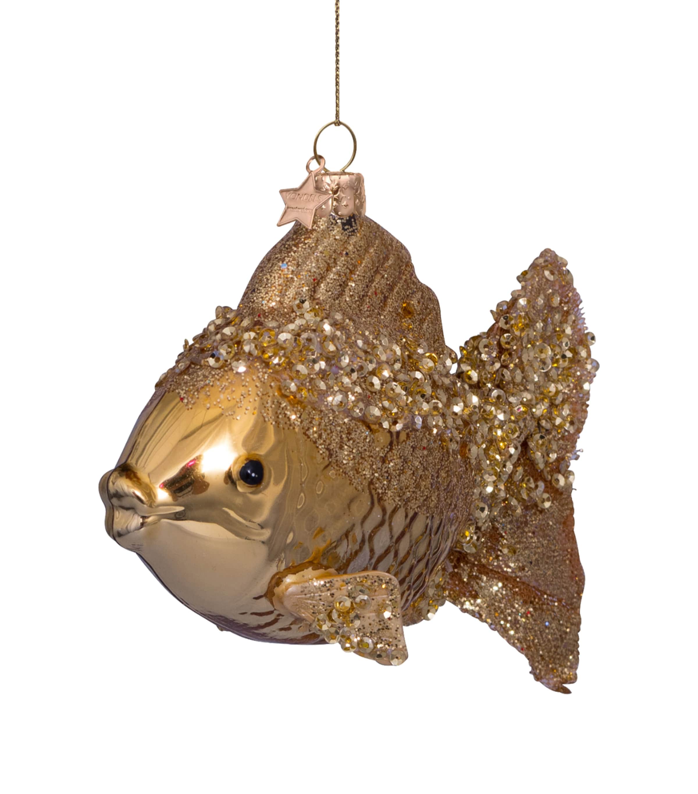 Harrods Fish Tree Decoration Gold Image 3