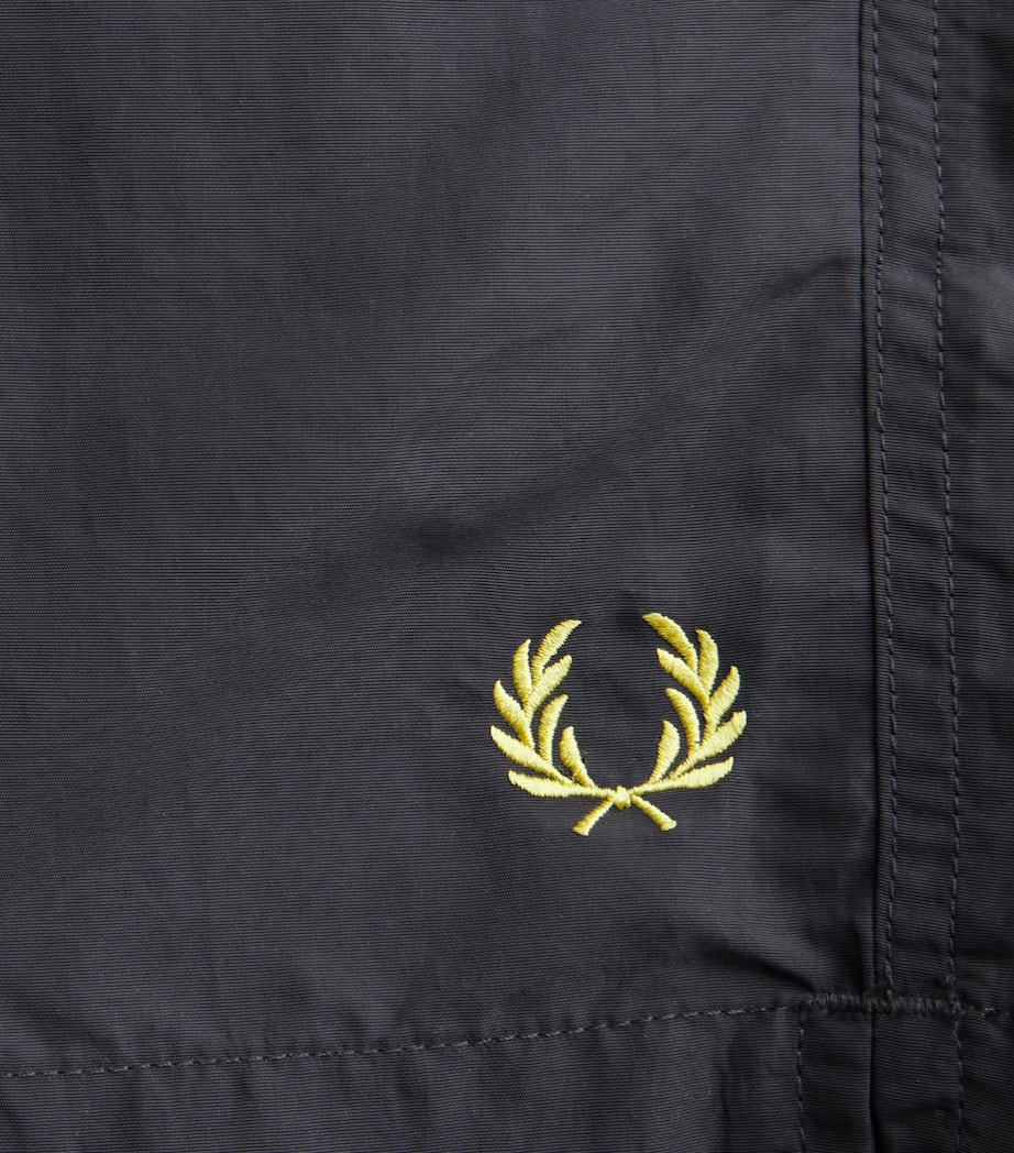Fred Perry Mens Logo Tennis Shorts Anchor Grey Image 6