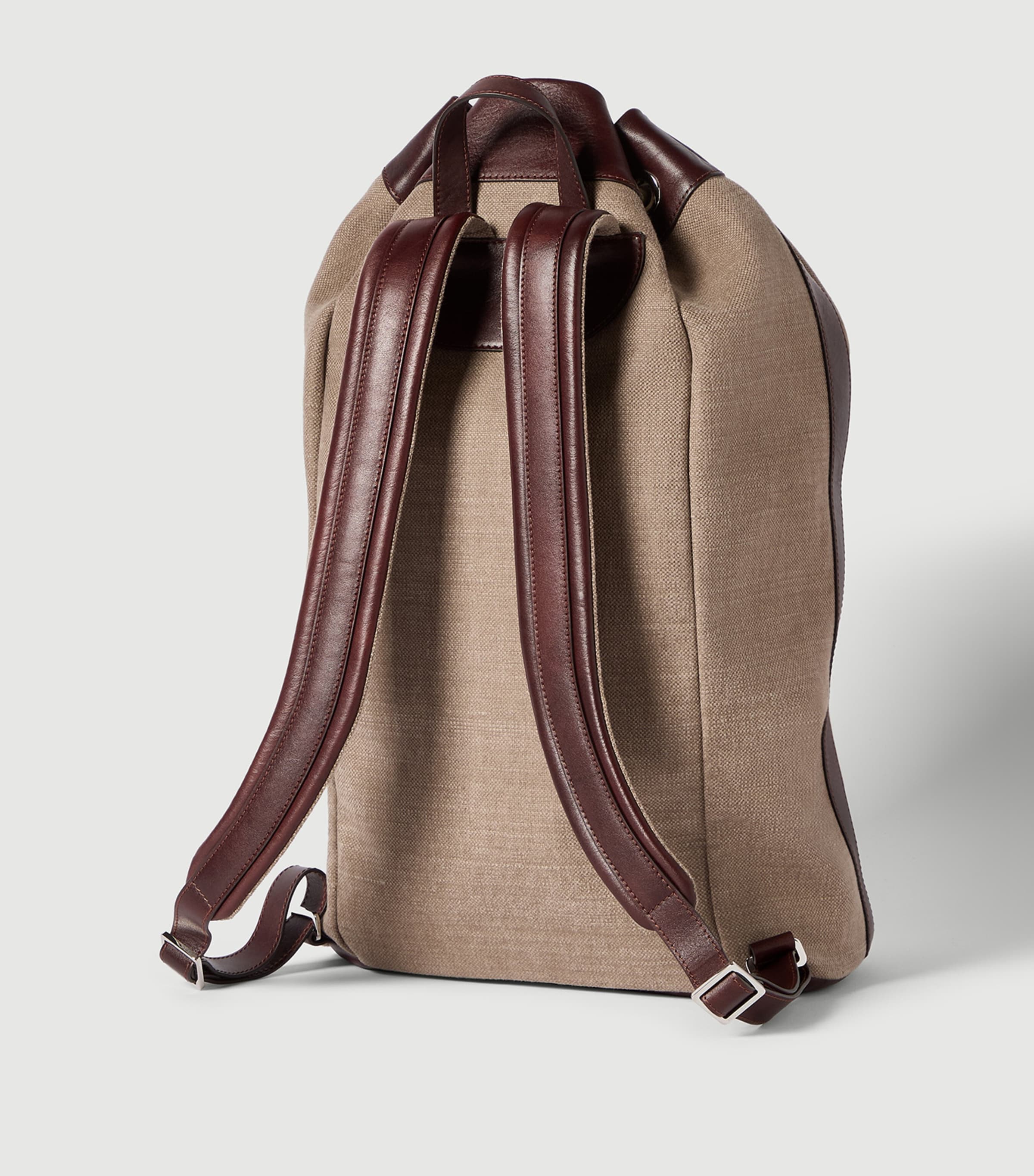 Brunello Cucinelli Cotton-Linen Leisure Backpack Image 4