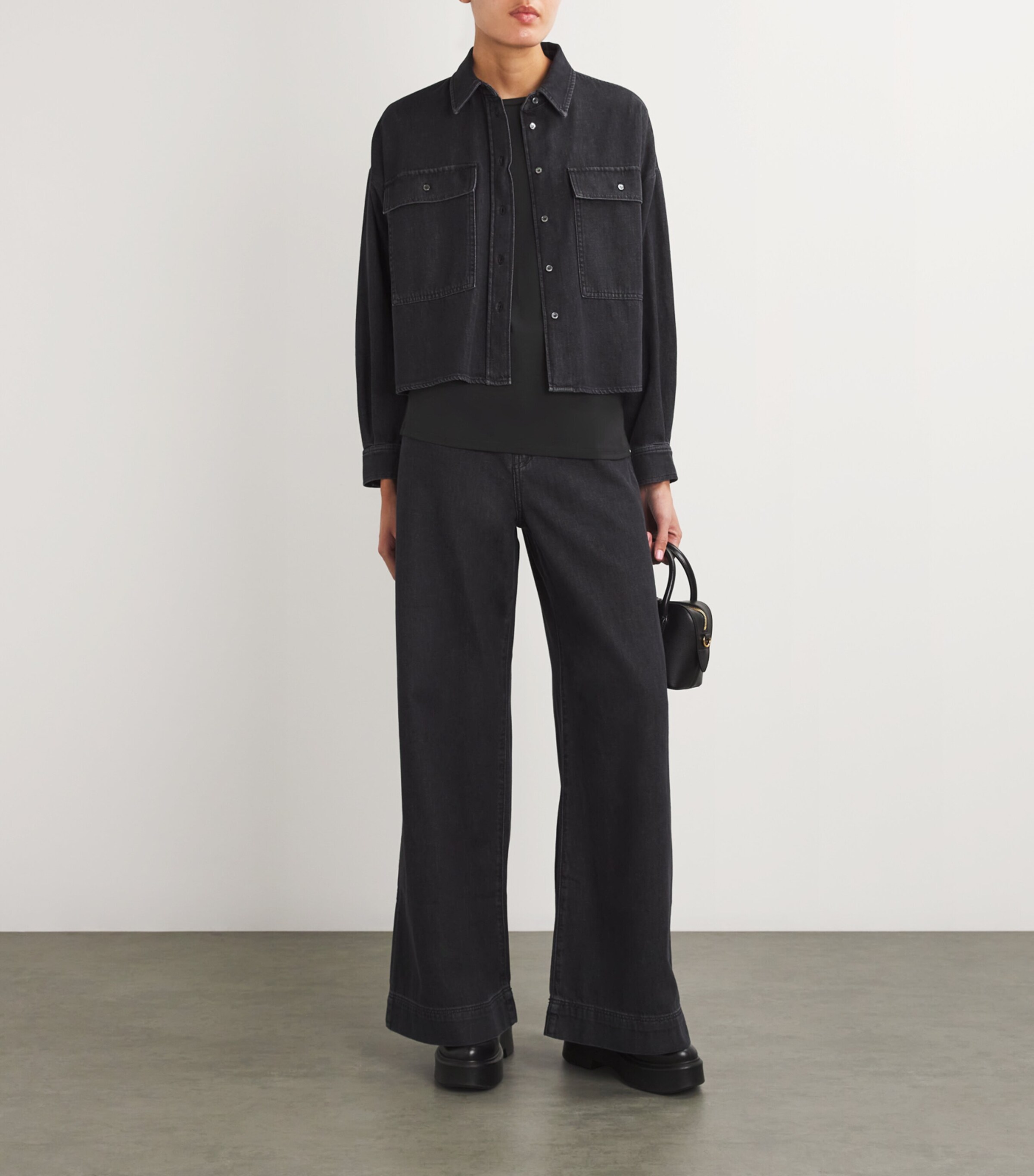 Weekend Max Mara Womens Cotton T-Shirt Black Image 2