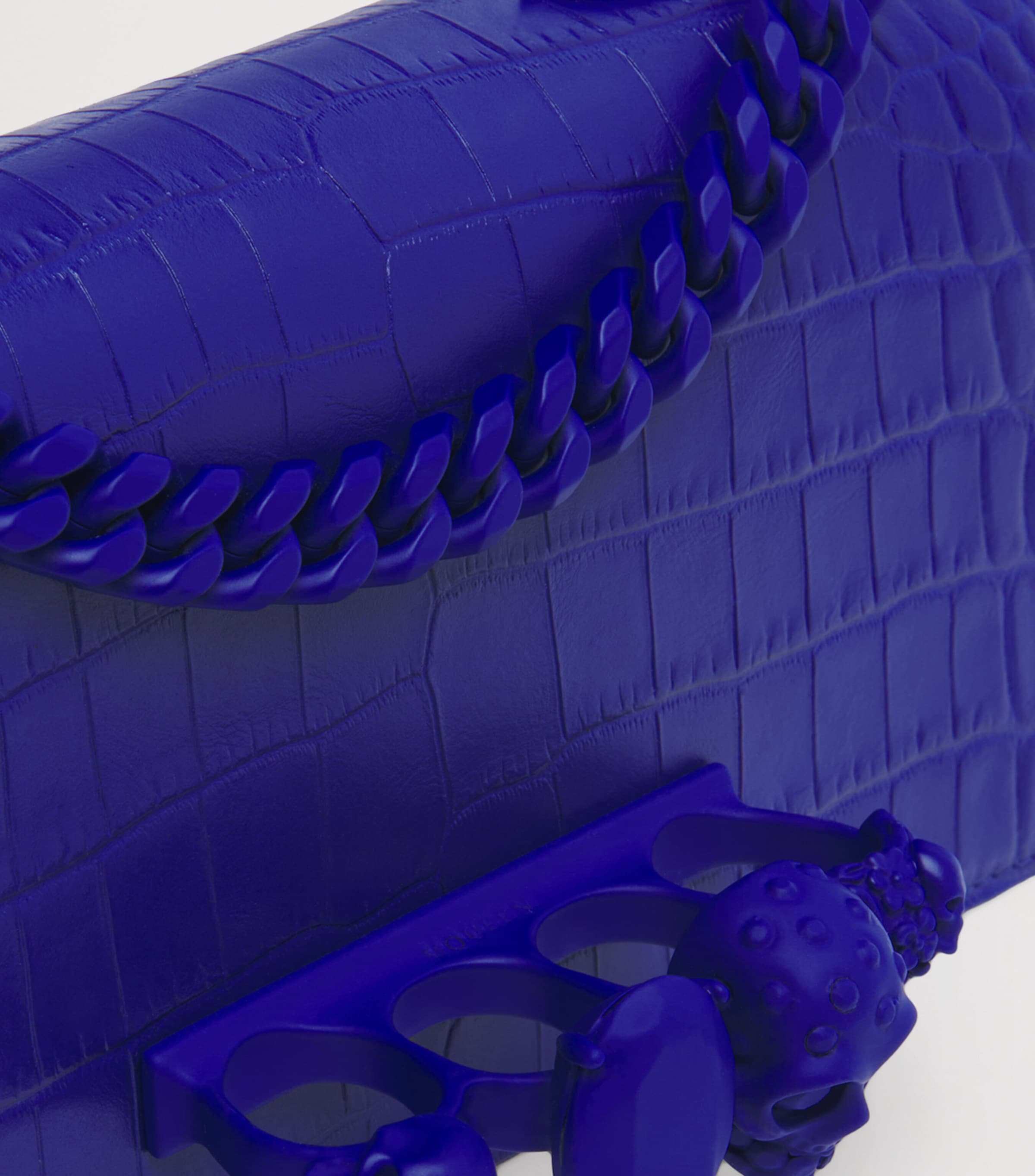 Leather Skull Four-Ring Top-Handle Bag 4134 Image 5