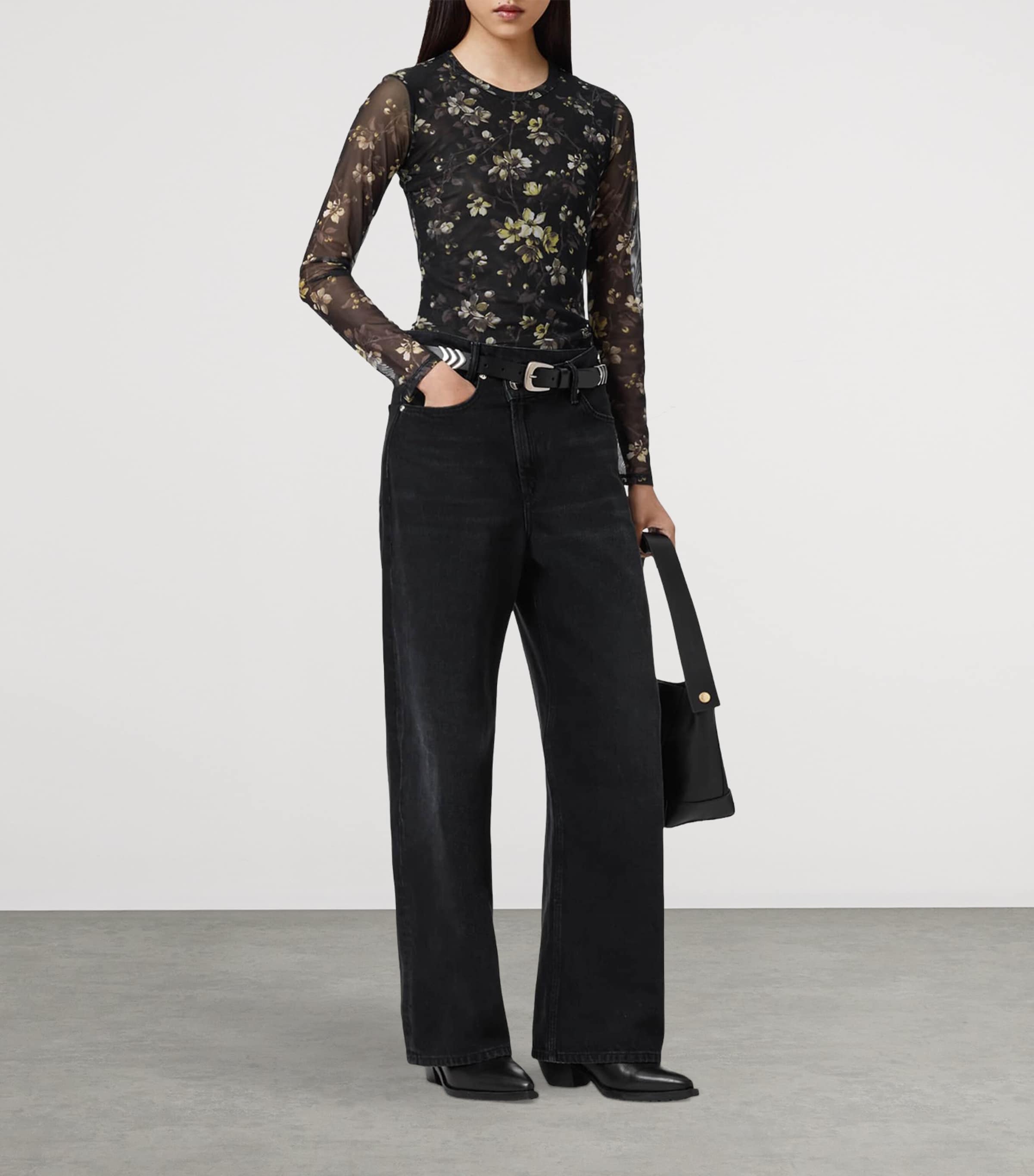 Long-Sleeve Floral Ellie T-Shirt VINE BLACK Image 3