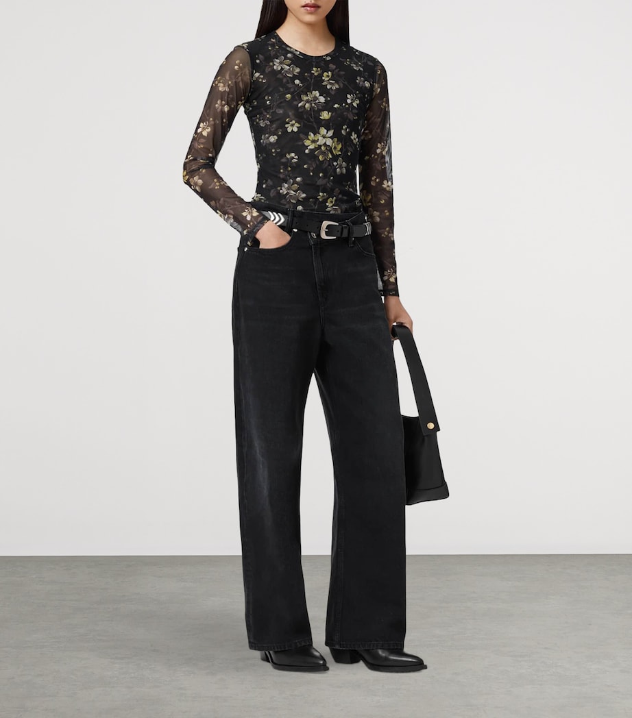 Long-Sleeve Floral Ellie T-Shirt VINE BLACK Image 3