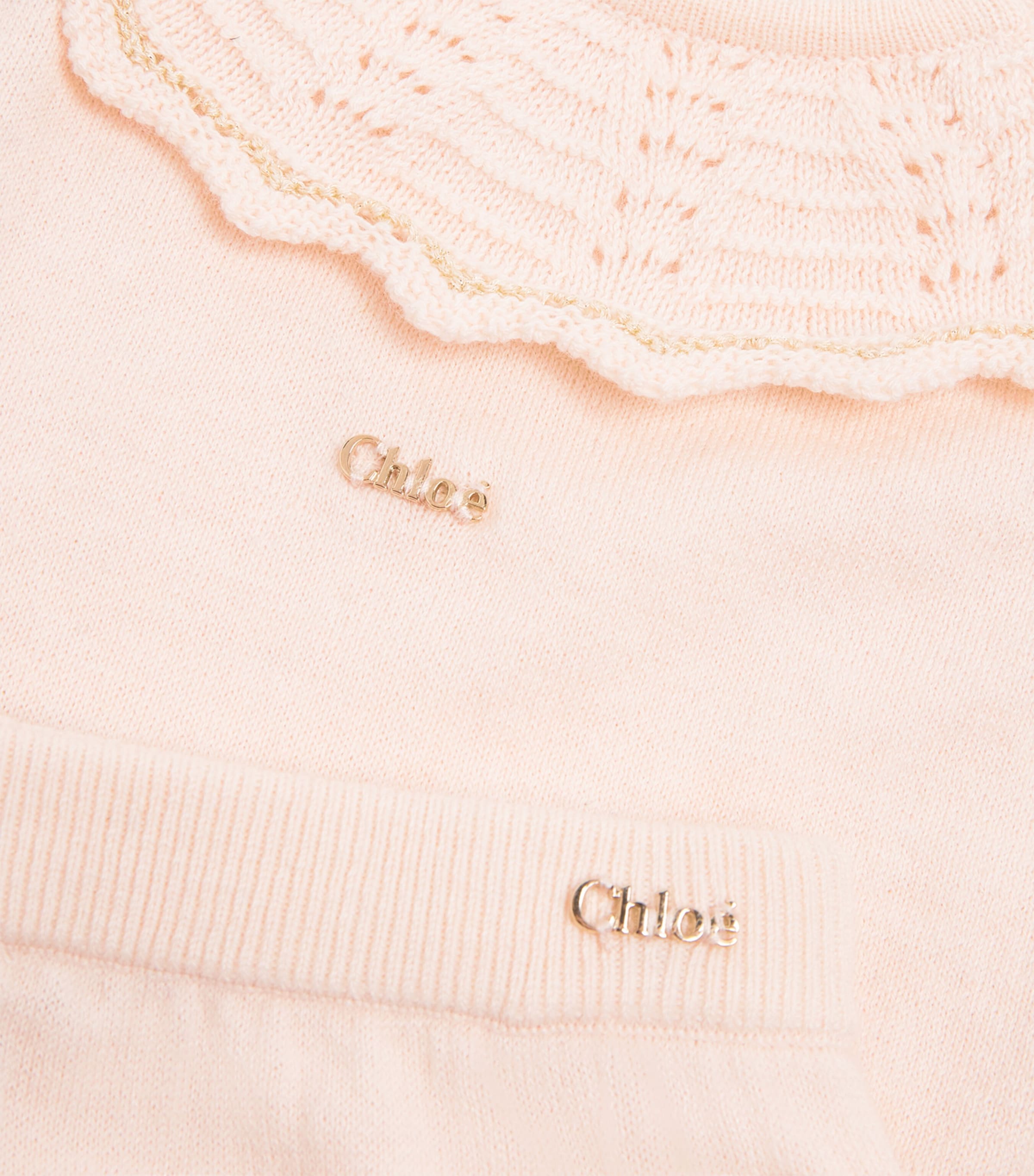 Chloé Kids Cotton-Cashmere Cardigan and Trousers Set (3-18 Months) Image 4